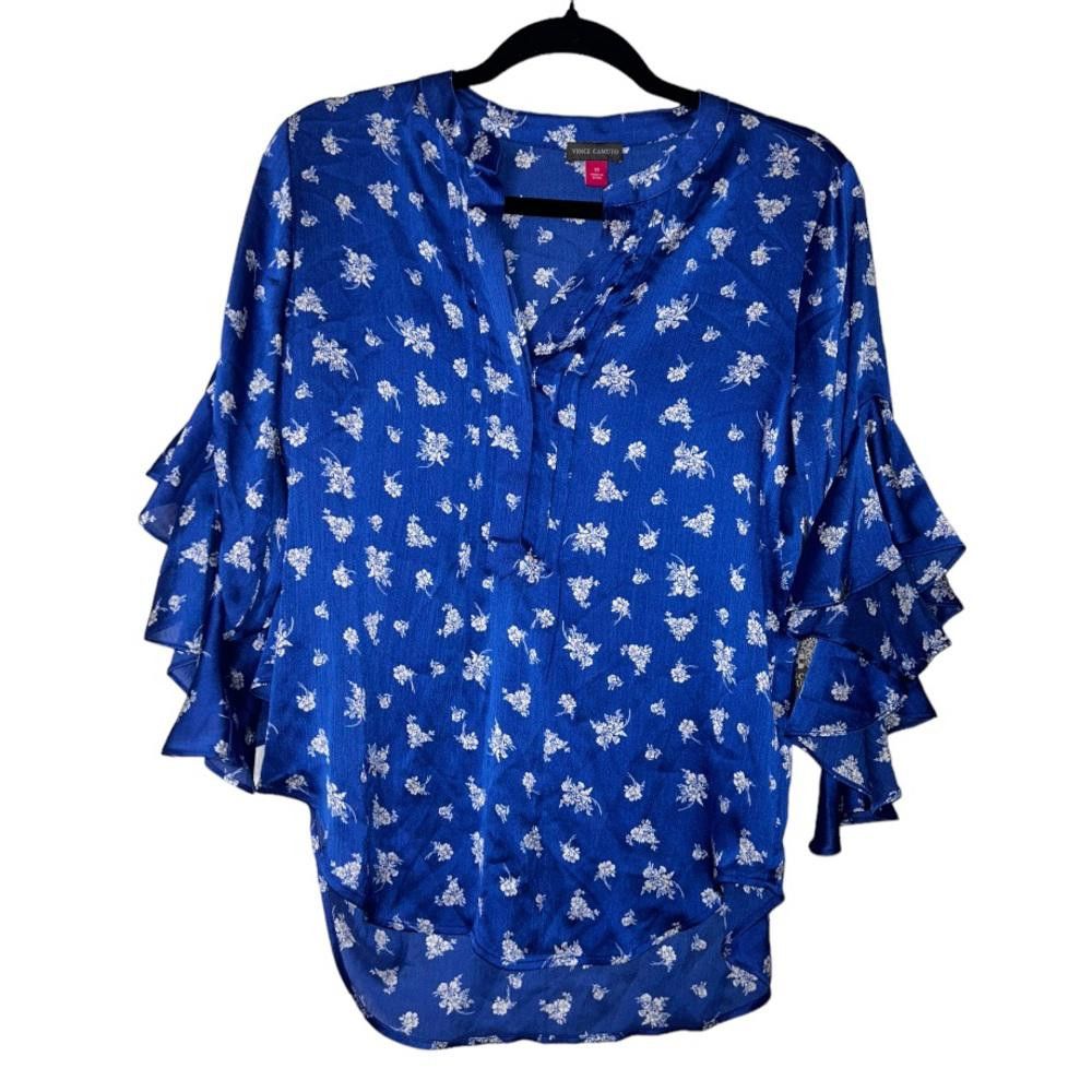 Vince Camuto Vince Camuto l NWT Printed Flutter Sleeve Blouse XS Size XS / US 0-2 / IT 36-38 - 2 Thumbnail