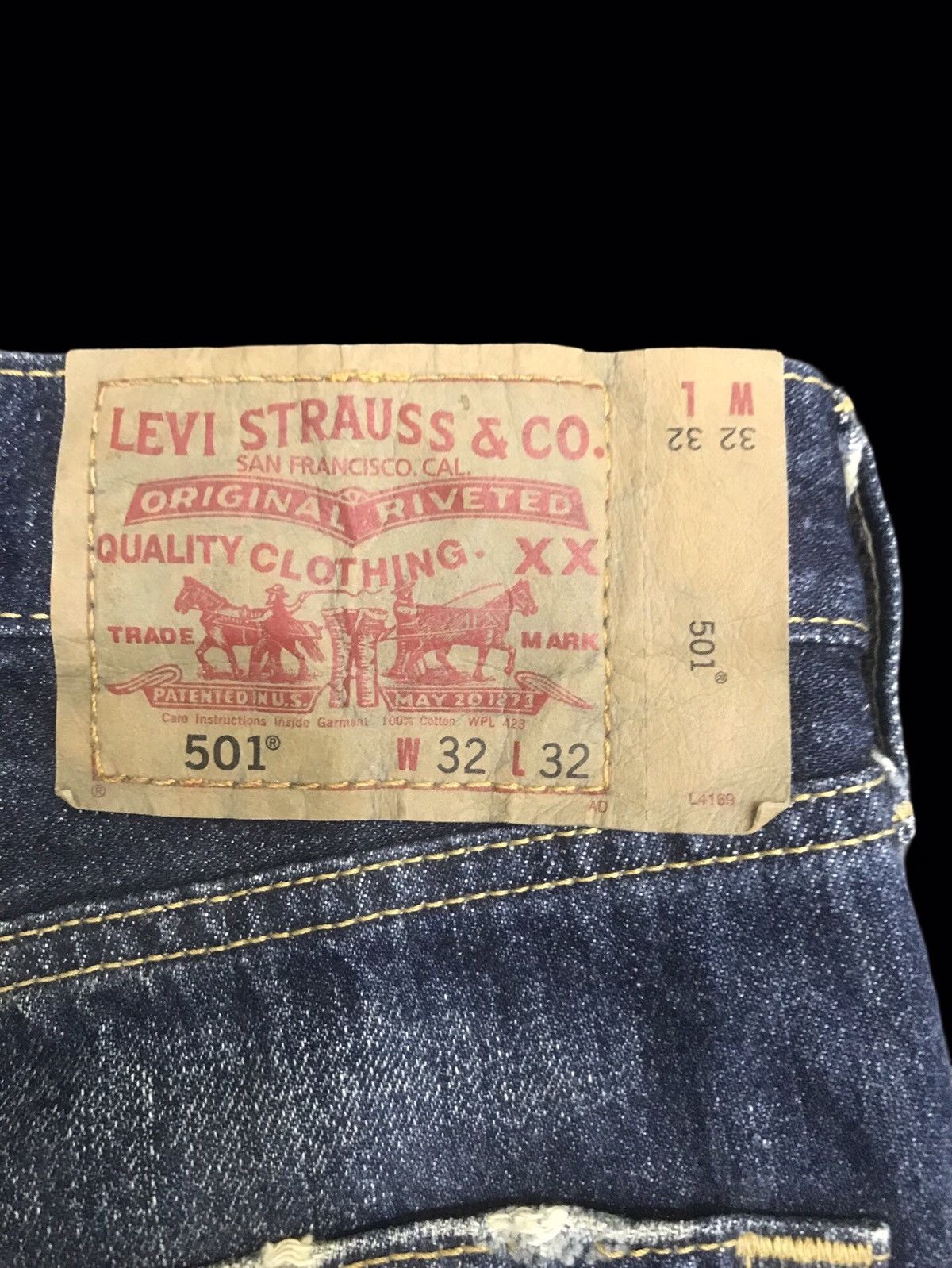 Levi's 💥DISTRESSED DENIM💥Levis 501 Original Distressed Denim F422 Size US 32 / EU 48 - 21 Thumbnail