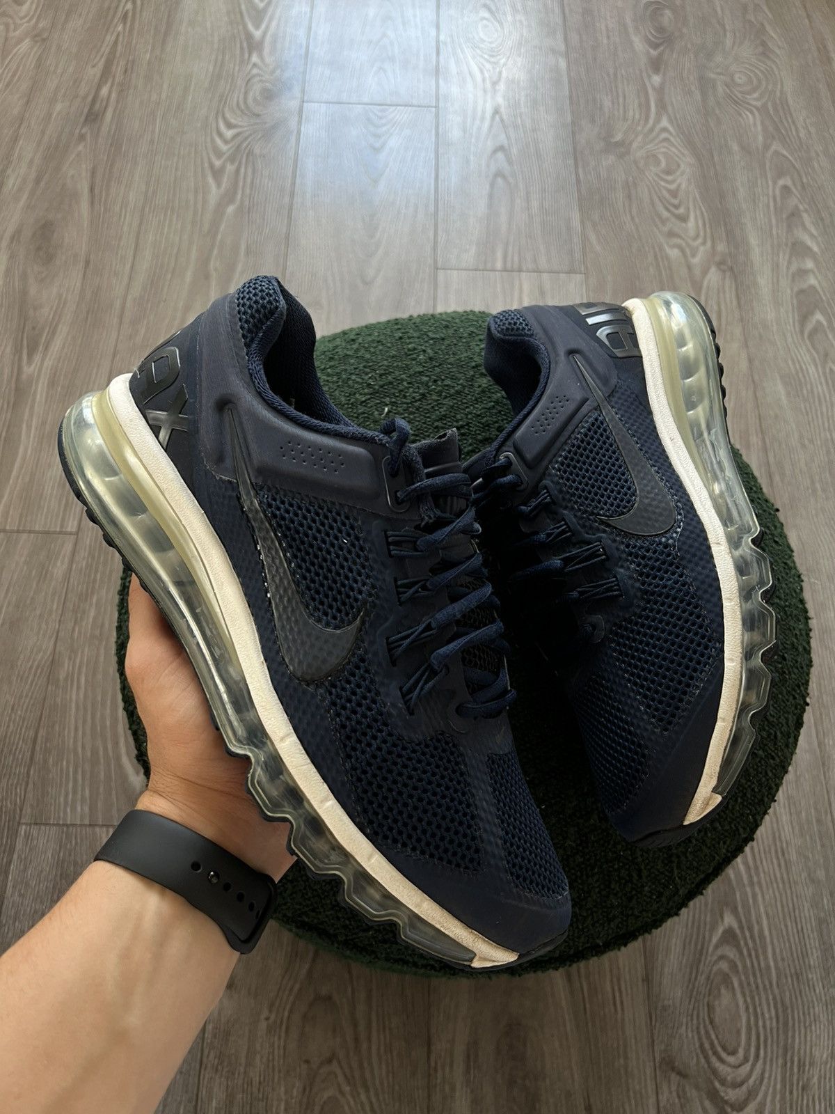 Nike ‼️Vintage Nike Air Max Waffle Skin 2013 Deep Blue Sneakers‼️ Size US 10 / EU 43 - 8 Thumbnail