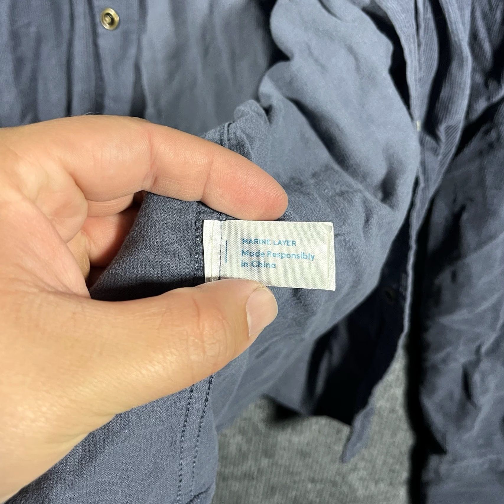 Marine Layer Marine Layer Shirt Men M Blue Corduroy Pearlsnap Pocket Button-Up Shirt Size US M / EU 48-50 / 2 - 3 Thumbnail