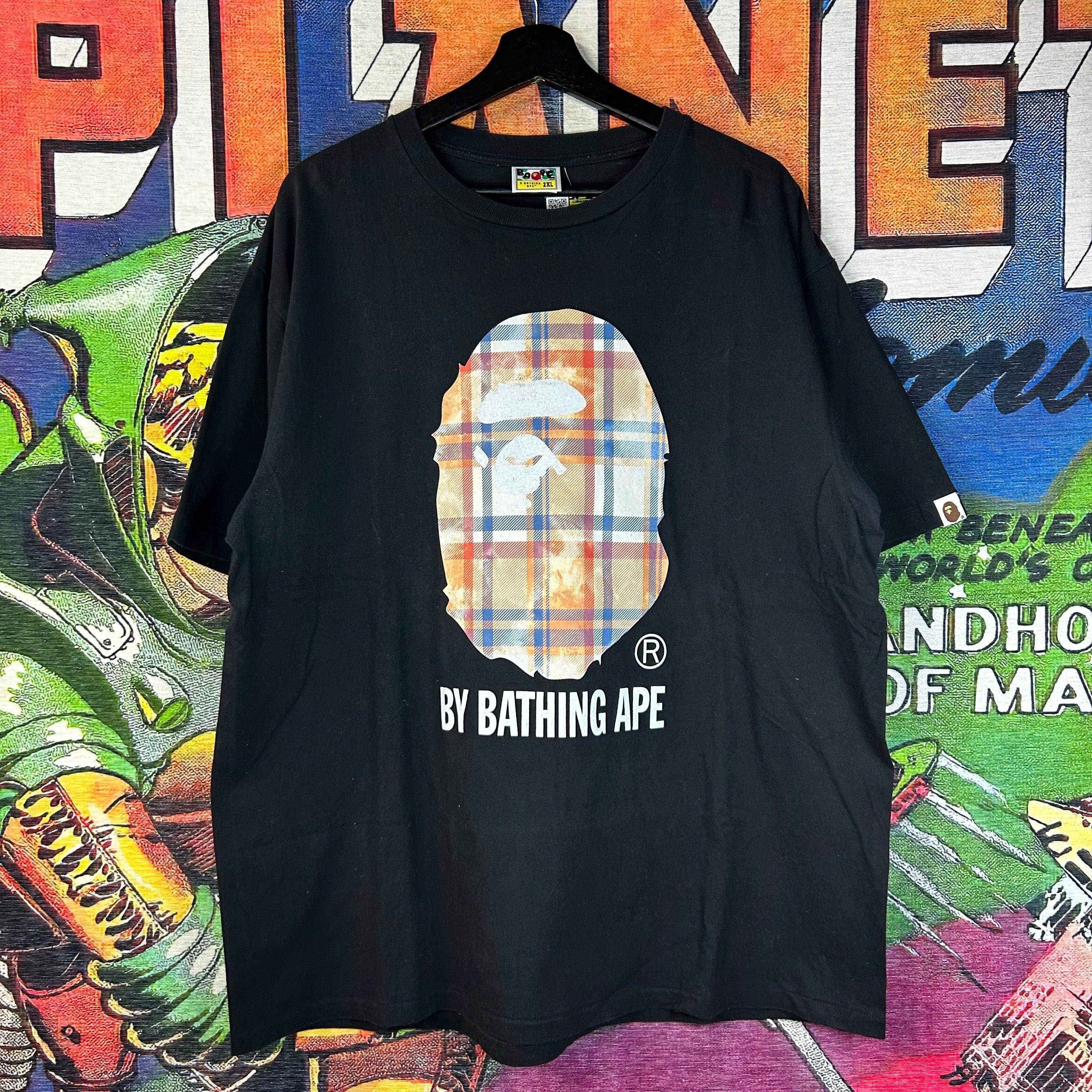 Bape Bape Check Bleached Ape Head Tee Size 2XL Size US XXL / EU 58 / 5 - 1 Thumbnail