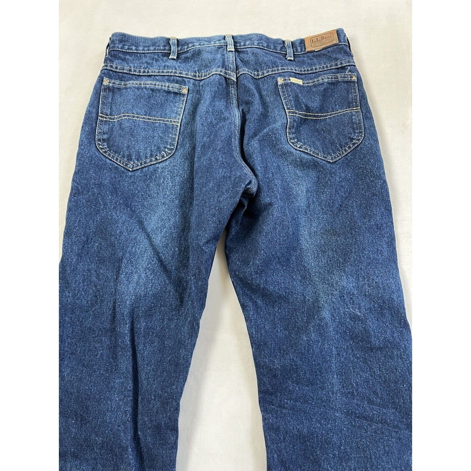L.L. Bean Vintage LL Bean Blue Denim Jeans Red Flannel Plaid Lined Siz Size US 36 / EU 52 - 9 Thumbnail