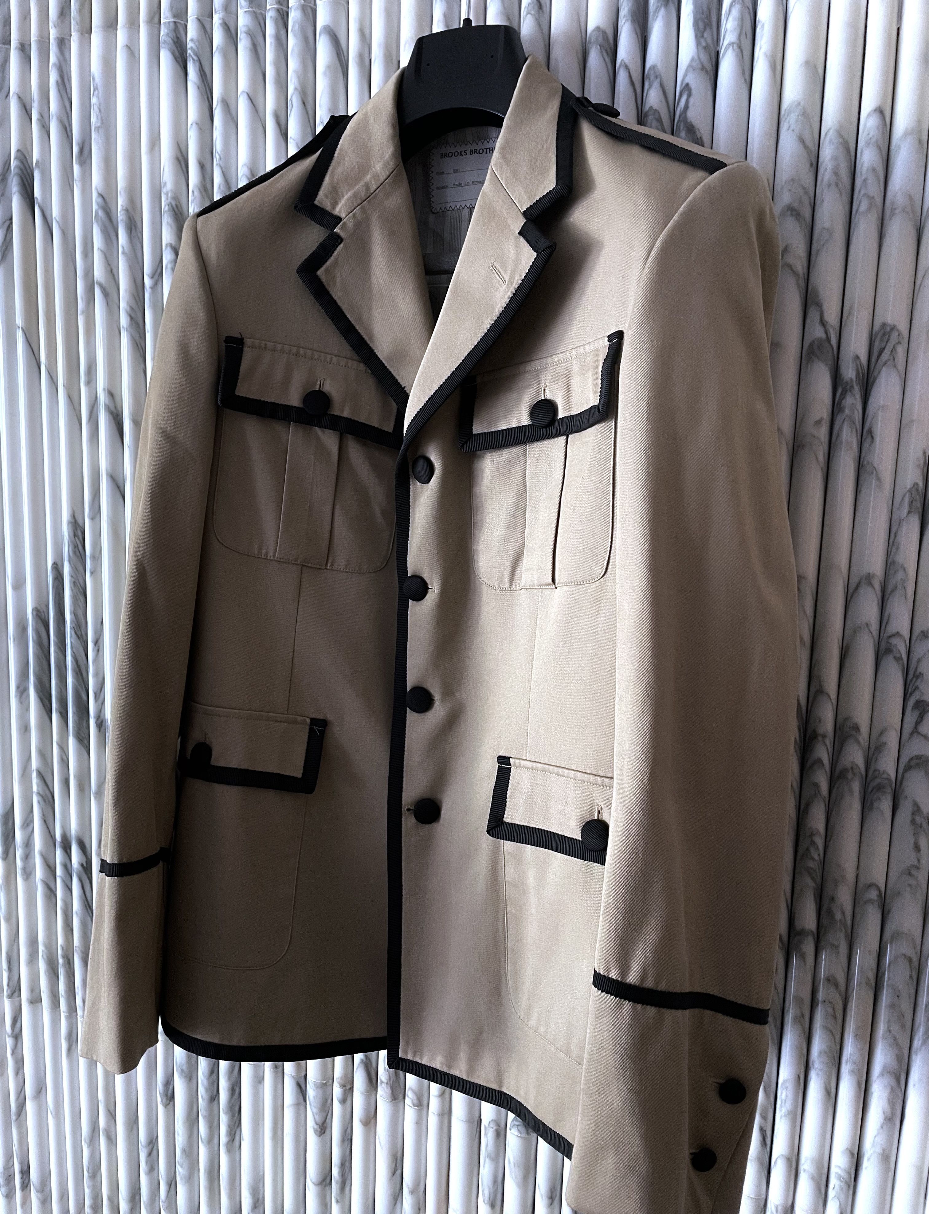 Brooks Brothers Black Fleece THOM BROWNE GROSGRAIN PIPING MILITARY OFFICER JACKET Size US M / EU 48-50 / 2 - 3 Thumbnail