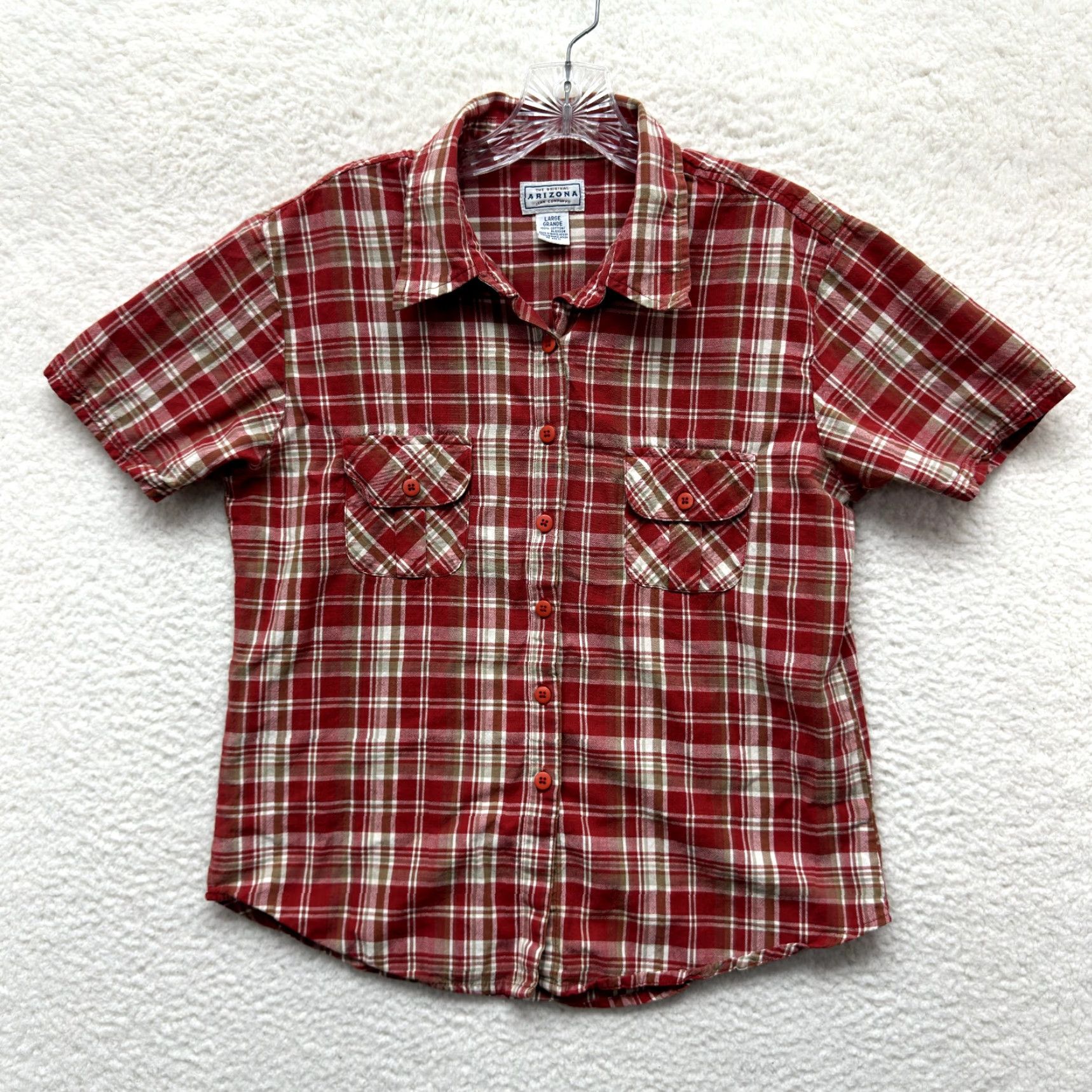 Vintage VINTAGE Button-Up Shirt Top L Large Womens Red Plaid Western Rodeo Americana Shirt Womens L Red Plaid Western Rodeo Americana Size L / US 10 / IT 46 - 2 Thumbnail
