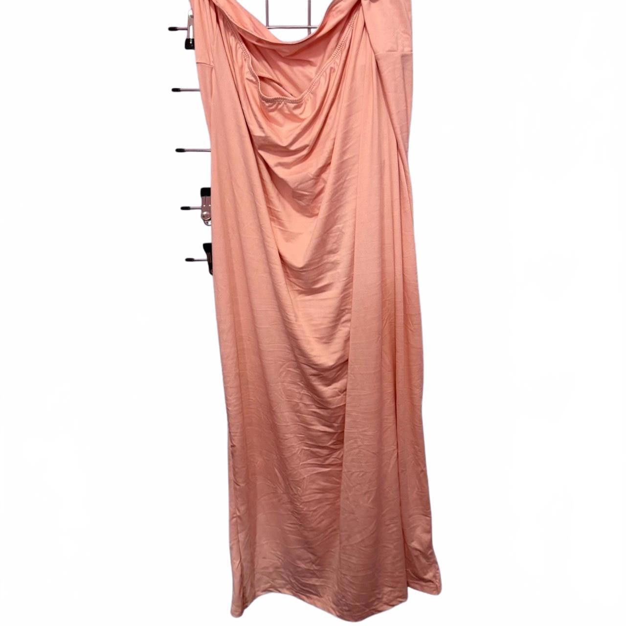 Designer Stylish Pink Maxi Skirt - Elegant Draped Design Size 42" / US 20 - 3 Thumbnail