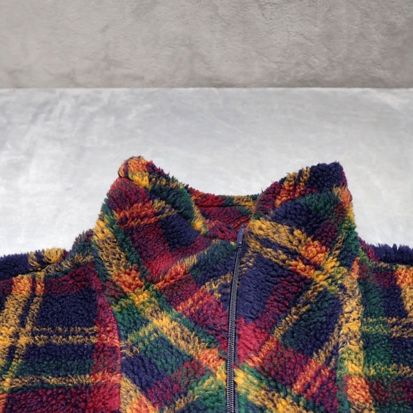 Eastern Mountain Sports VTG EMS Fleece Pullover Sweater Large Blue Plaid Winter 1/2 Zip USA Made Mens Size US L / EU 52-54 / 3 - 3 Thumbnail