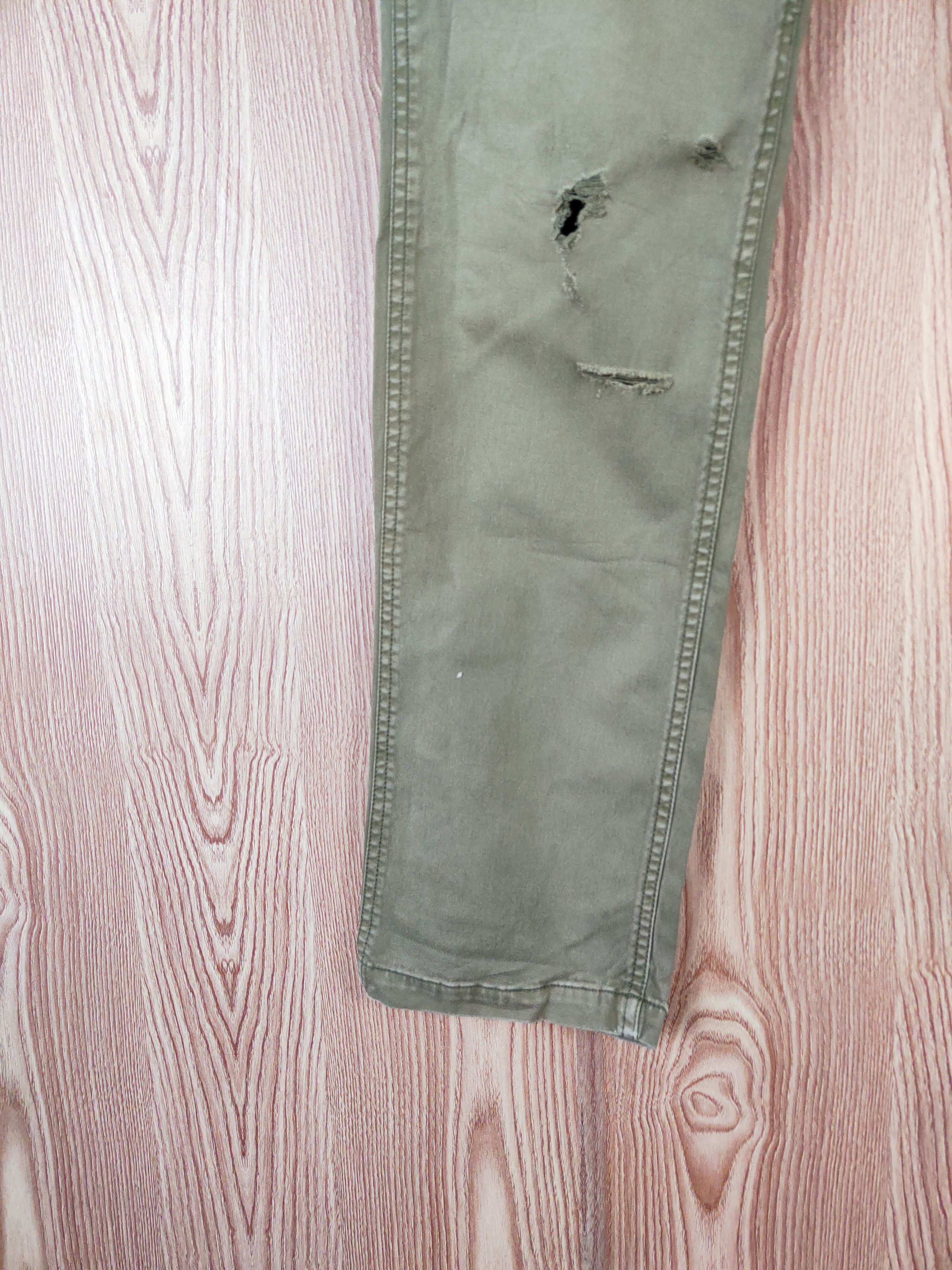 Gramicci Gramicci Green Faded Ripped Multipocket Casual Pants #W236 Size US 29 - 4 Thumbnail