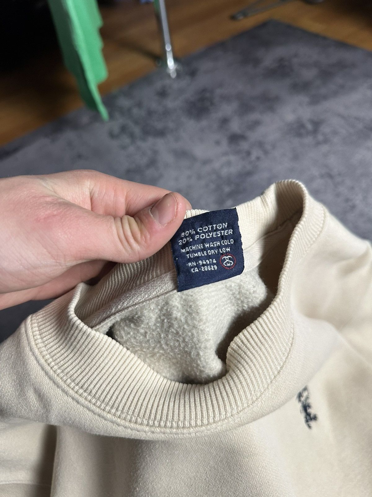 Stussy Vintage Stussy Sweatshirt Beige Small logo Size US L / EU 52-54 / 3 - 6 Thumbnail