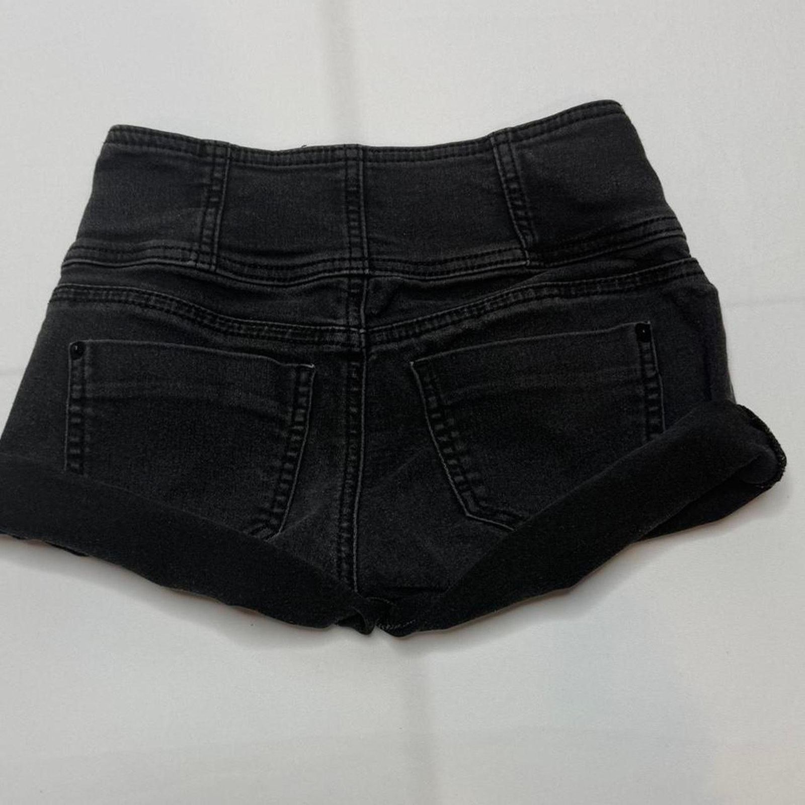 Other Micro Low Rise Vintage Black Size 3 Shorts Size 26" / US 2 / IT 38 - 4 Thumbnail