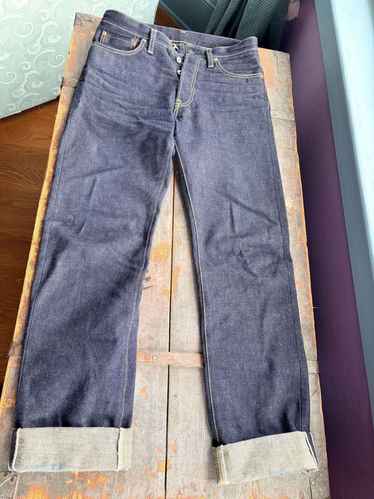 Iron Heart Iron Heart 888 18oz High Rise Tapered Vintage Selvedge sz 33 Size US 33 - 1 Thumbnail