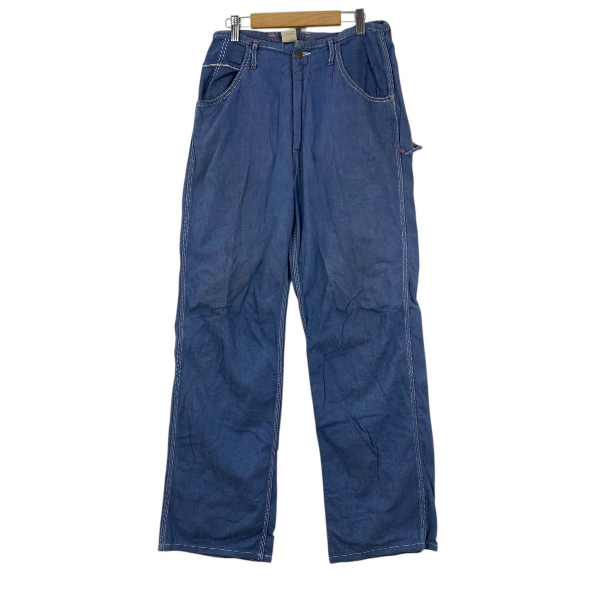 45rpm 45RPM Studio Japan Indigo Cinch Back Painter Pants Blue M Size US 28 / EU 44 - 1 Thumbnail