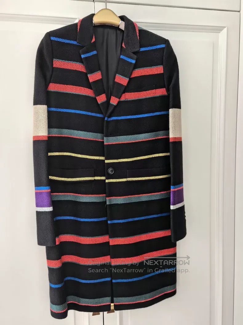 Givenchy Givenchy Colorful striped long woolen coat Size US S / EU 44-46 / 1 - 1 Thumbnail