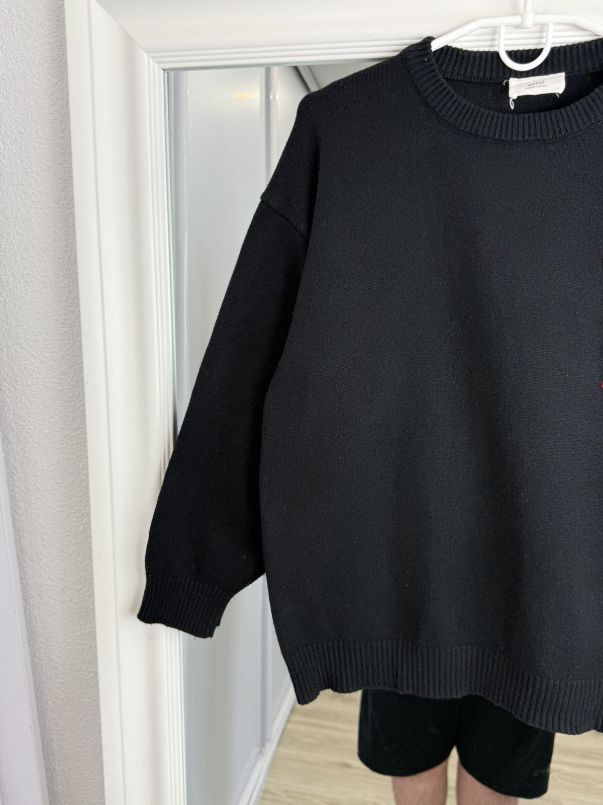 AMI Ami Knit Sweater Red Heart Sweater Black Size M / US 6-8 / IT 42-44 - 5 Thumbnail