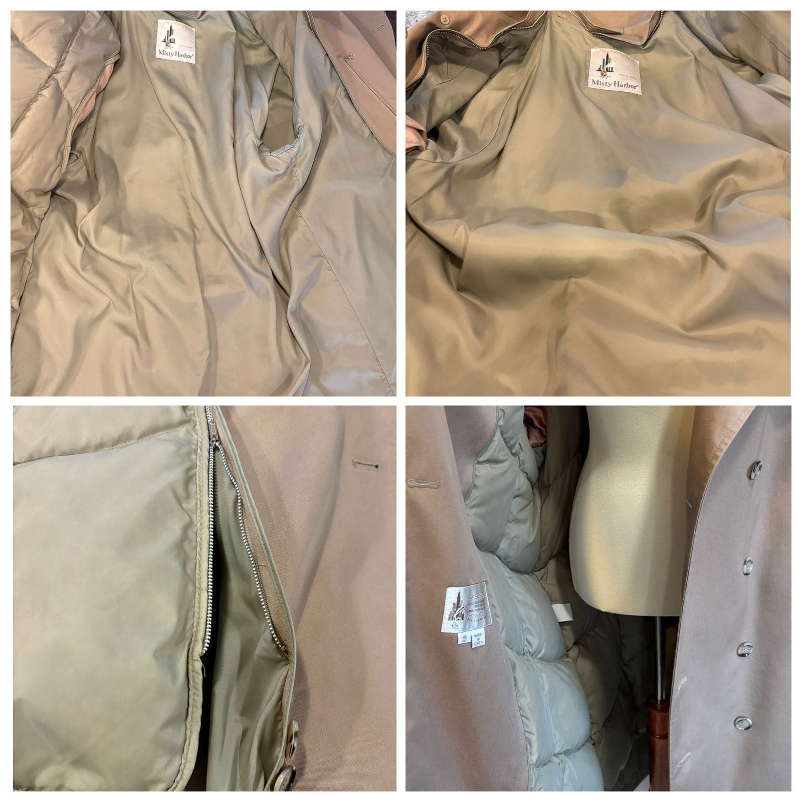 Misty Harbor VTG Heavy Beige Trench Coat Removable Down Liner, Size 46R Size US XXL / EU 58 / 5 - 6 Thumbnail