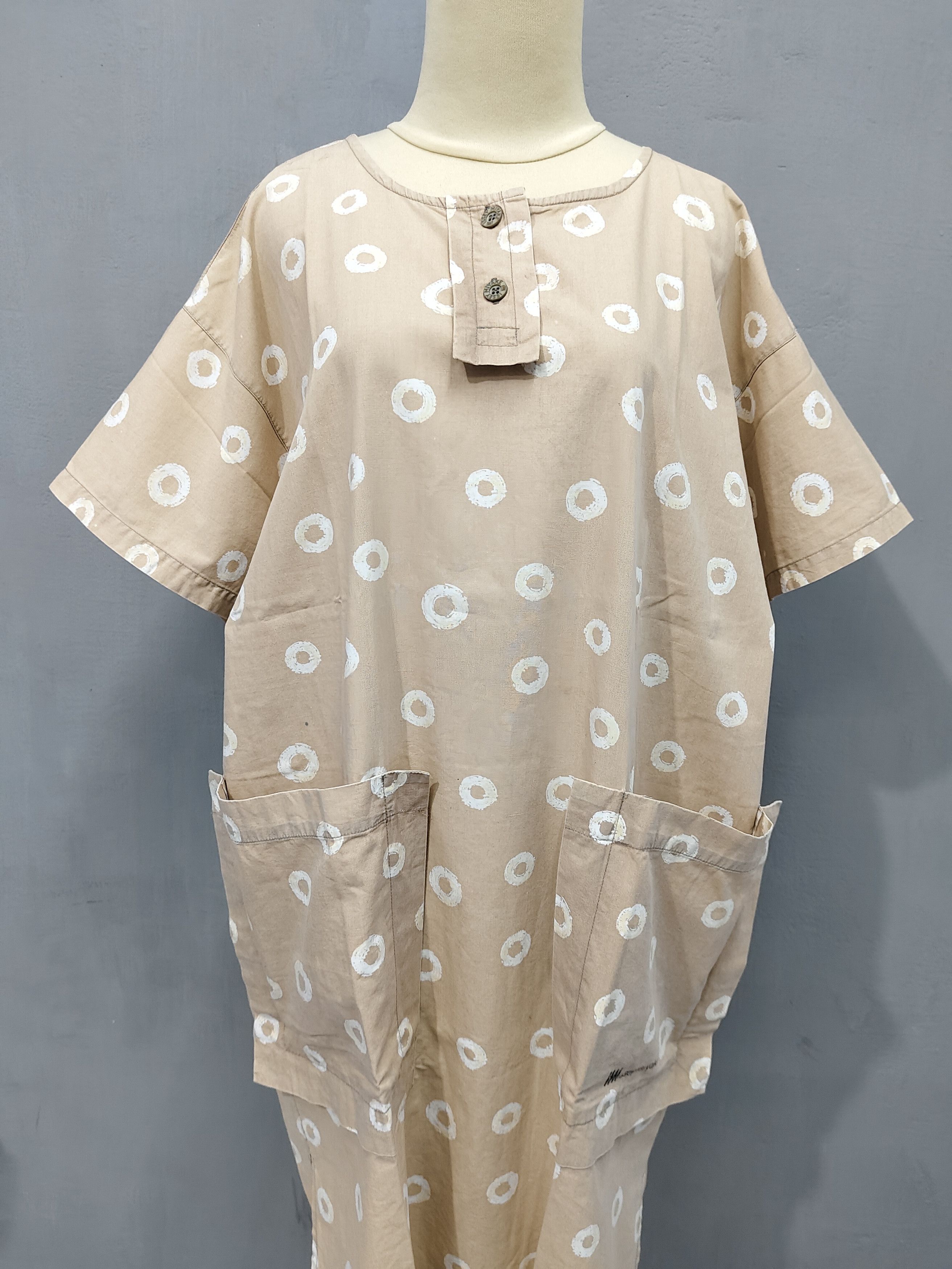 Issey Miyake 80s Issey Miyake- Archived Round Art Pattern Big Pocket Size L / US 10 / IT 46 - 2 Thumbnail