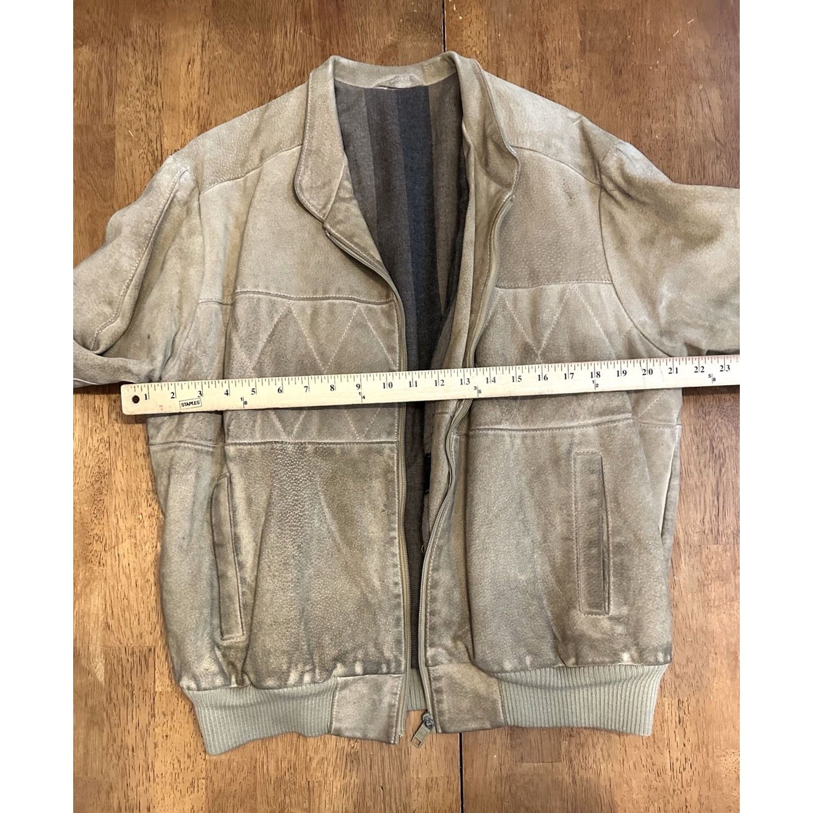 C&A VINTAGE C&A Pig Suede Leather Jacket Medium Broken Zipper Flannel Lined 80s Size US M / EU 48-50 / 2 - 6 Thumbnail