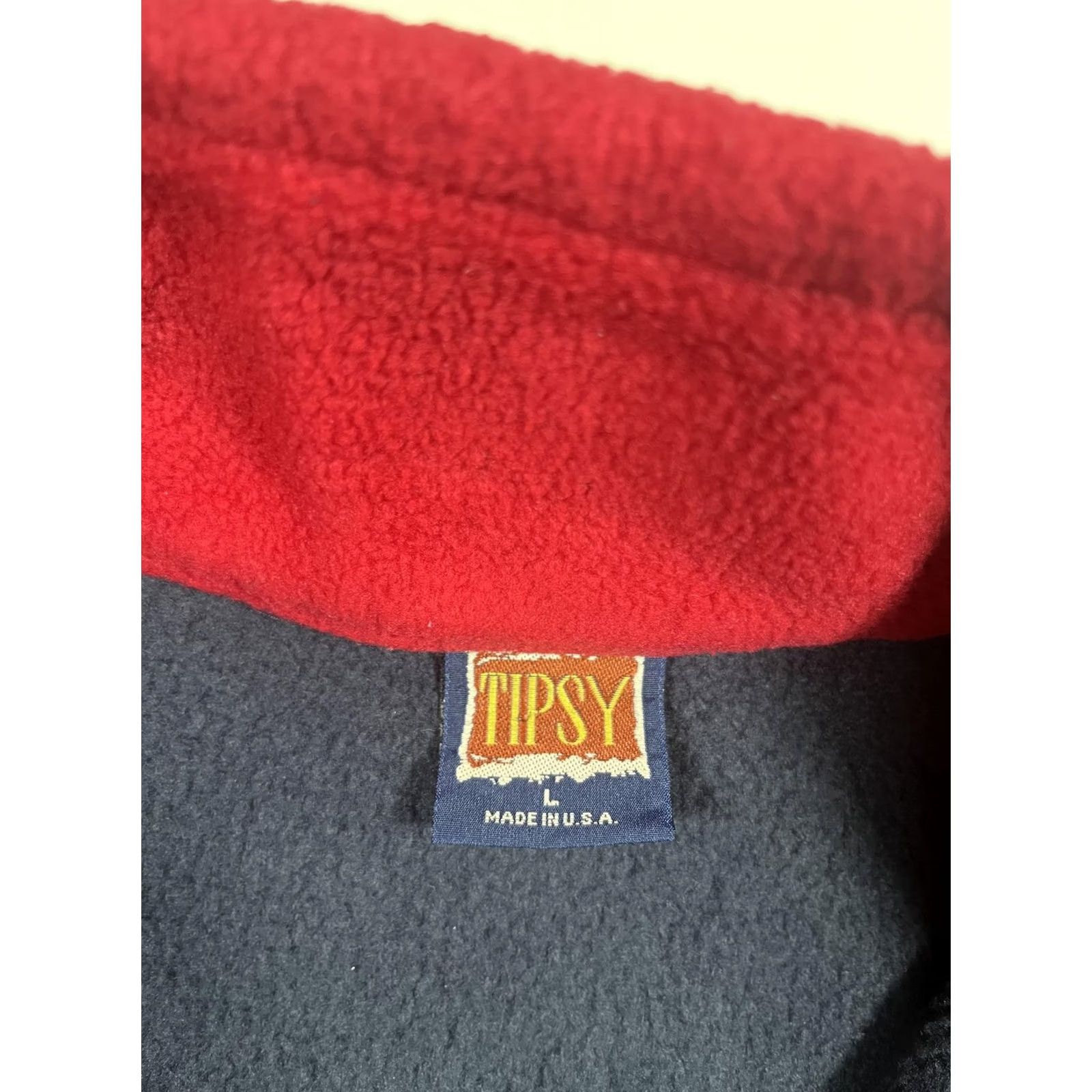 Vintage VINTAGE Tipsy Fleece Pullover L Navy Quarter Zip Manitou Springs Made USA Men's Large Size US L / EU 52-54 / 3 - 3 Thumbnail