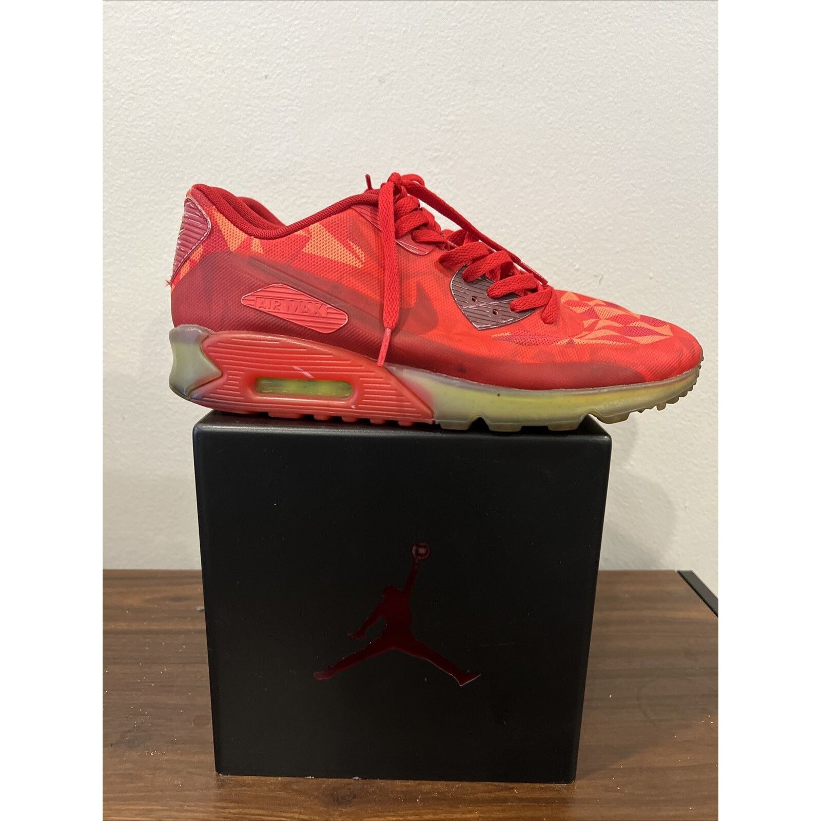 Nike Size 10,5 - Nike Air Max 90 Ice Gym Red Size US 10.5 / EU 43-44 - 1 Thumbnail