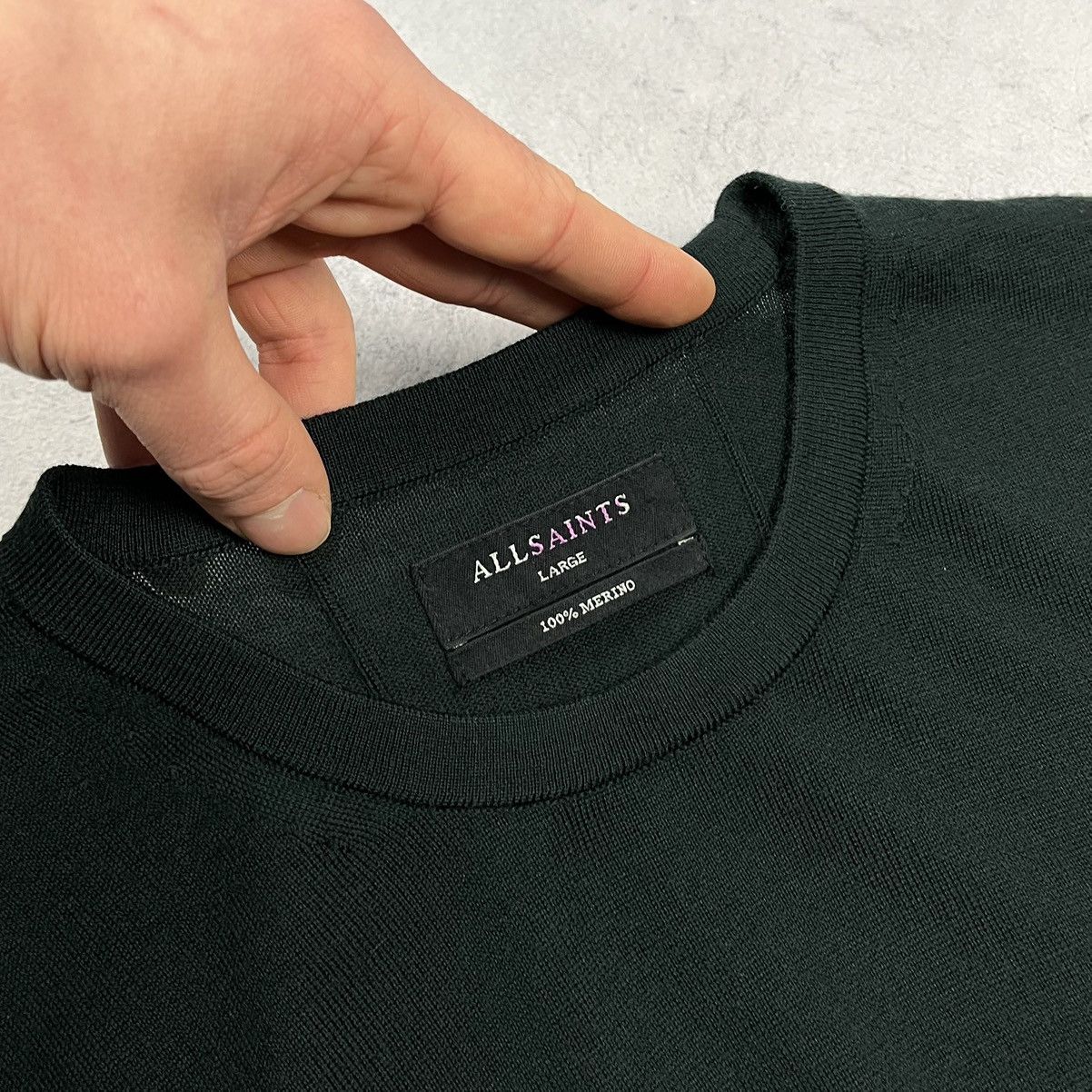Allsaints Designer Allsaints merino wool mode crew sweater Size US L / EU 52-54 / 3 - 3 Thumbnail
