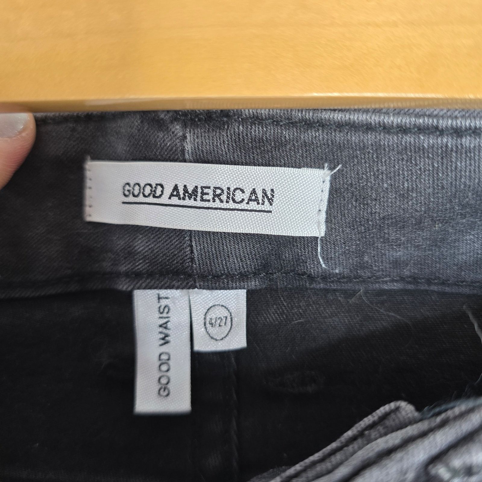 Good American Good American Good Waist Gray Snake Foil Skinny Jeans 4/27 Size 27" / US 4 / IT 40 - 4 Thumbnail
