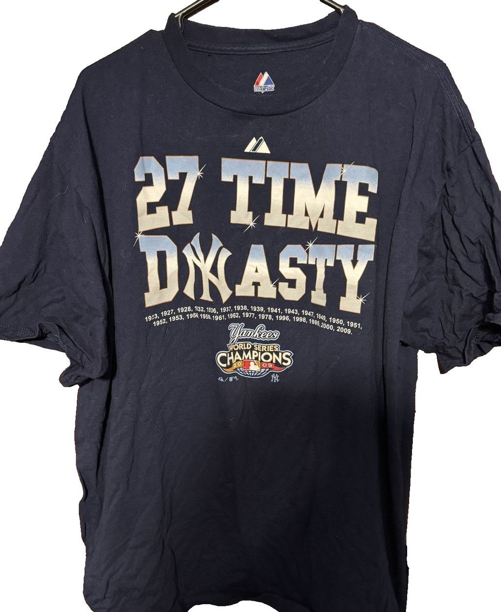 Majestic New York Yankees Majestic 2009 World Series Tee Men XL Blue Size US XL / EU 56 / 4 - 1 Thumbnail