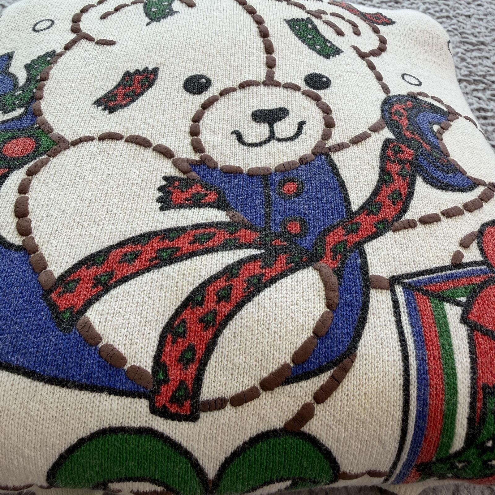 Tultex Vintage 90s Tultex Teddy Bear Sweatshirt L Holiday Crewneck Size L / US 10 / IT 46 - 4 Thumbnail