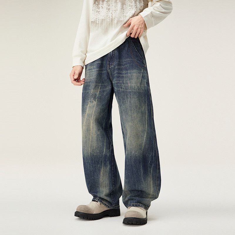 Vintage Men's American street straight loose retro gradient jeans Size US 32 / EU 48 - 4 Thumbnail