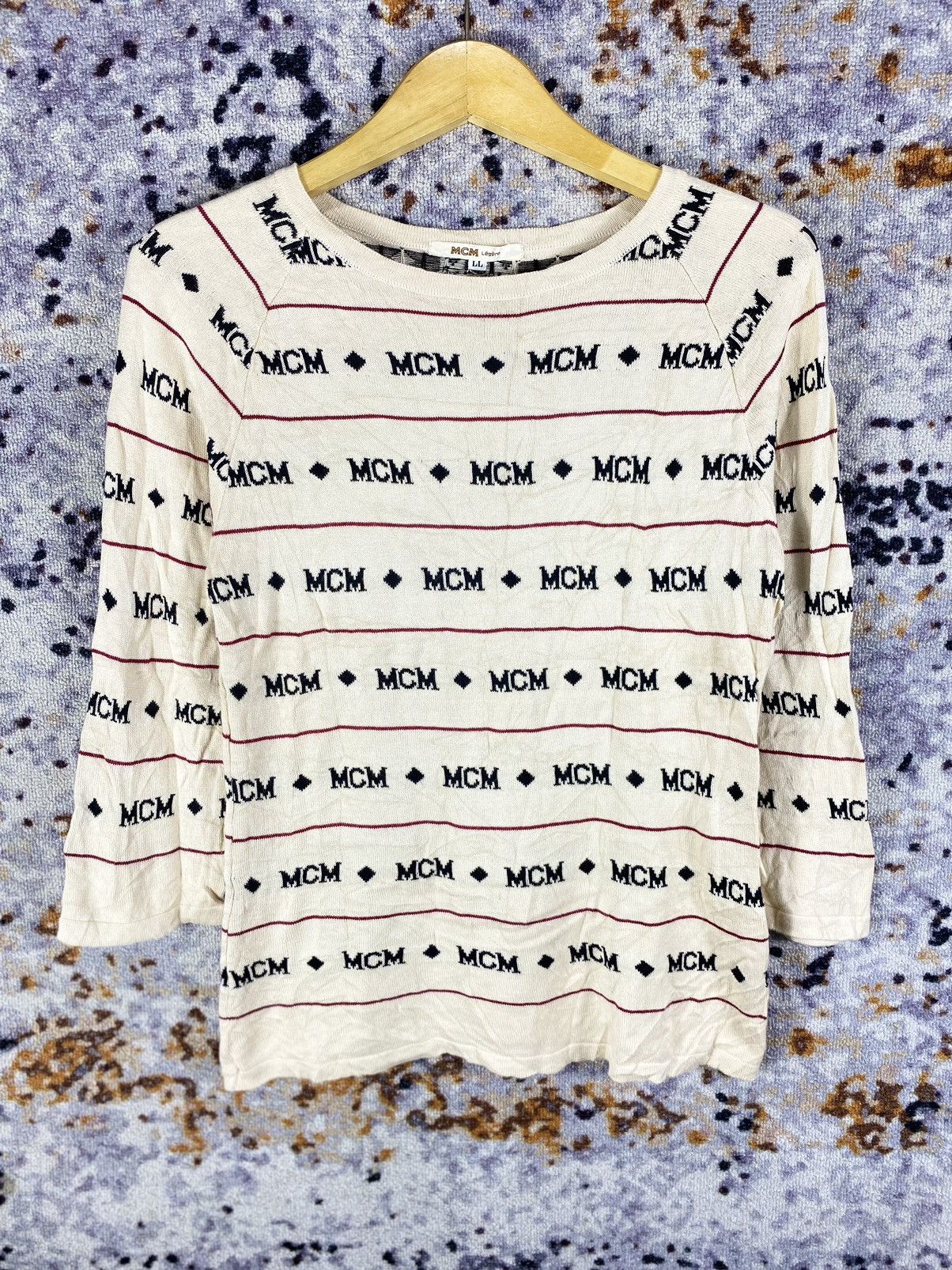 Designer × MCM × Vintage Rare!! Vintage MCM Knitwear Monogram Size US L / EU 52-54 / 3 - 1 Thumbnail