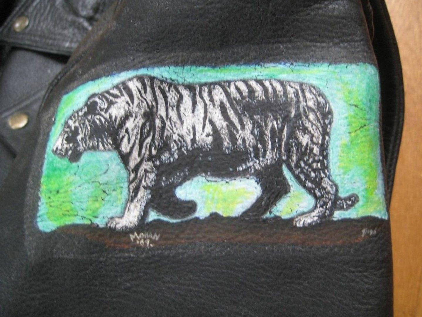 Vintage Vintage Unique Handpainted Perfecto Leather Jacket 46 Size US S / EU 44-46 / 1 - 3 Thumbnail
