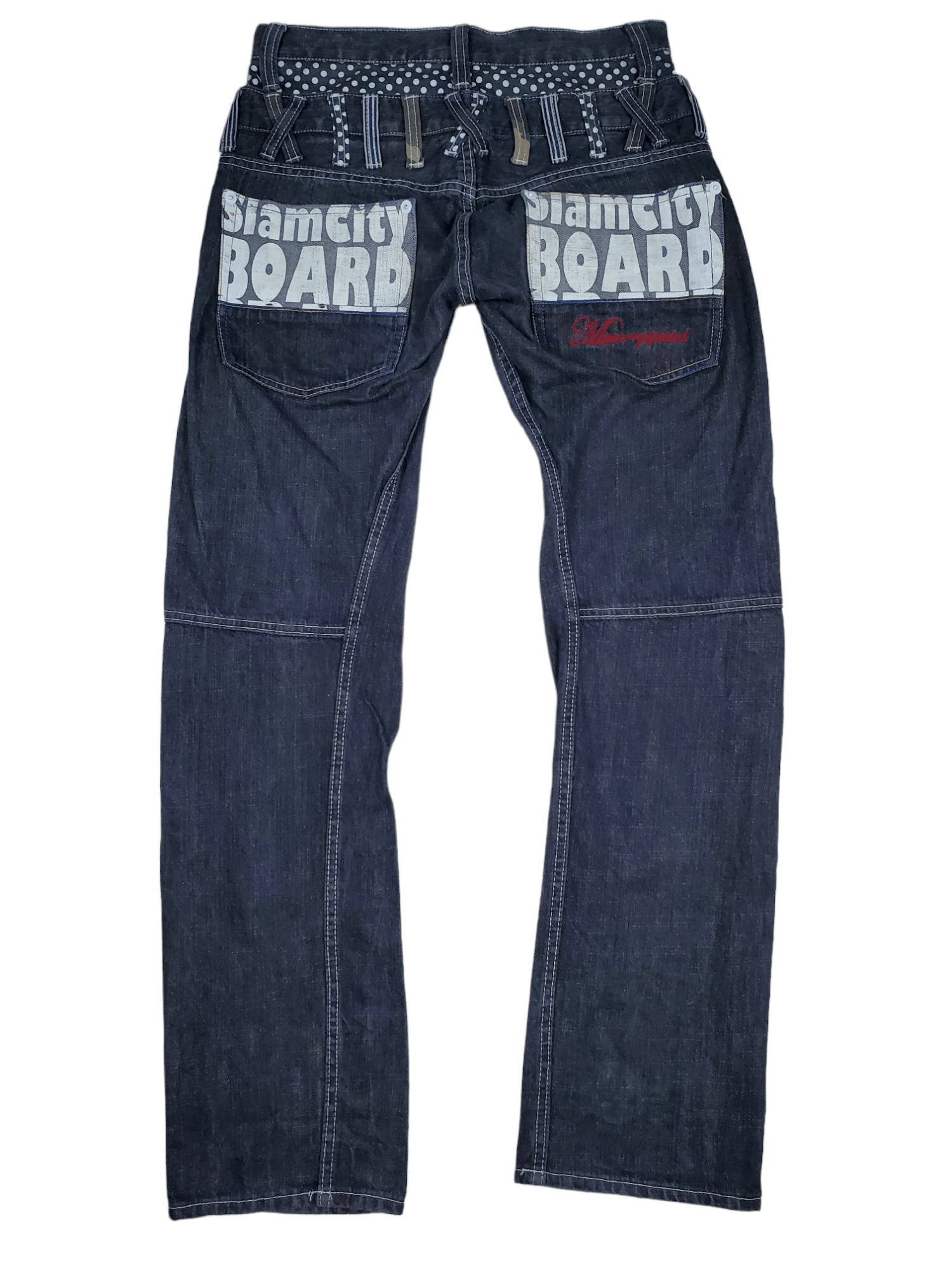 Vintage 🔥Vintage Denim Double Waist Slam City Board 🔥 Size US 31 - 1 Thumbnail