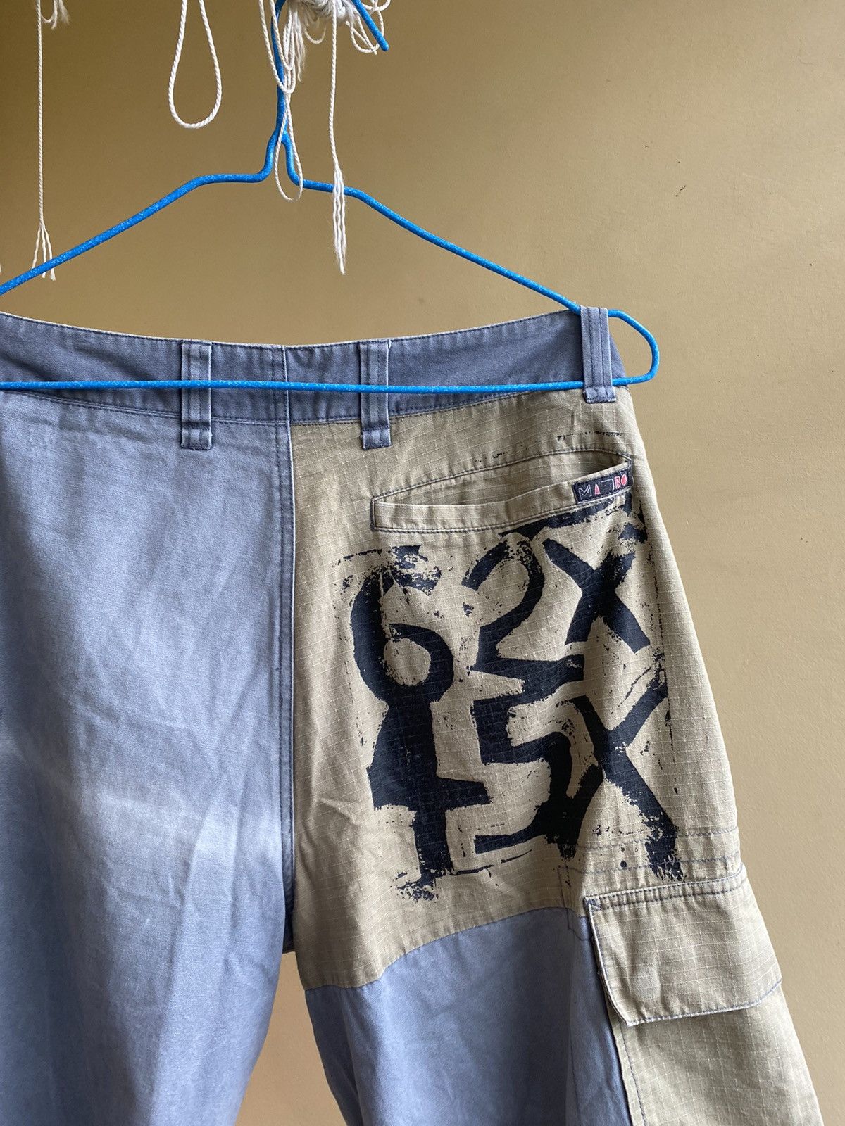 Mambo × Vintage Rare! Vintage 1990’s Mambo Night Voltage Cargo Shorts Size US 32 / EU 48 - 3 Thumbnail