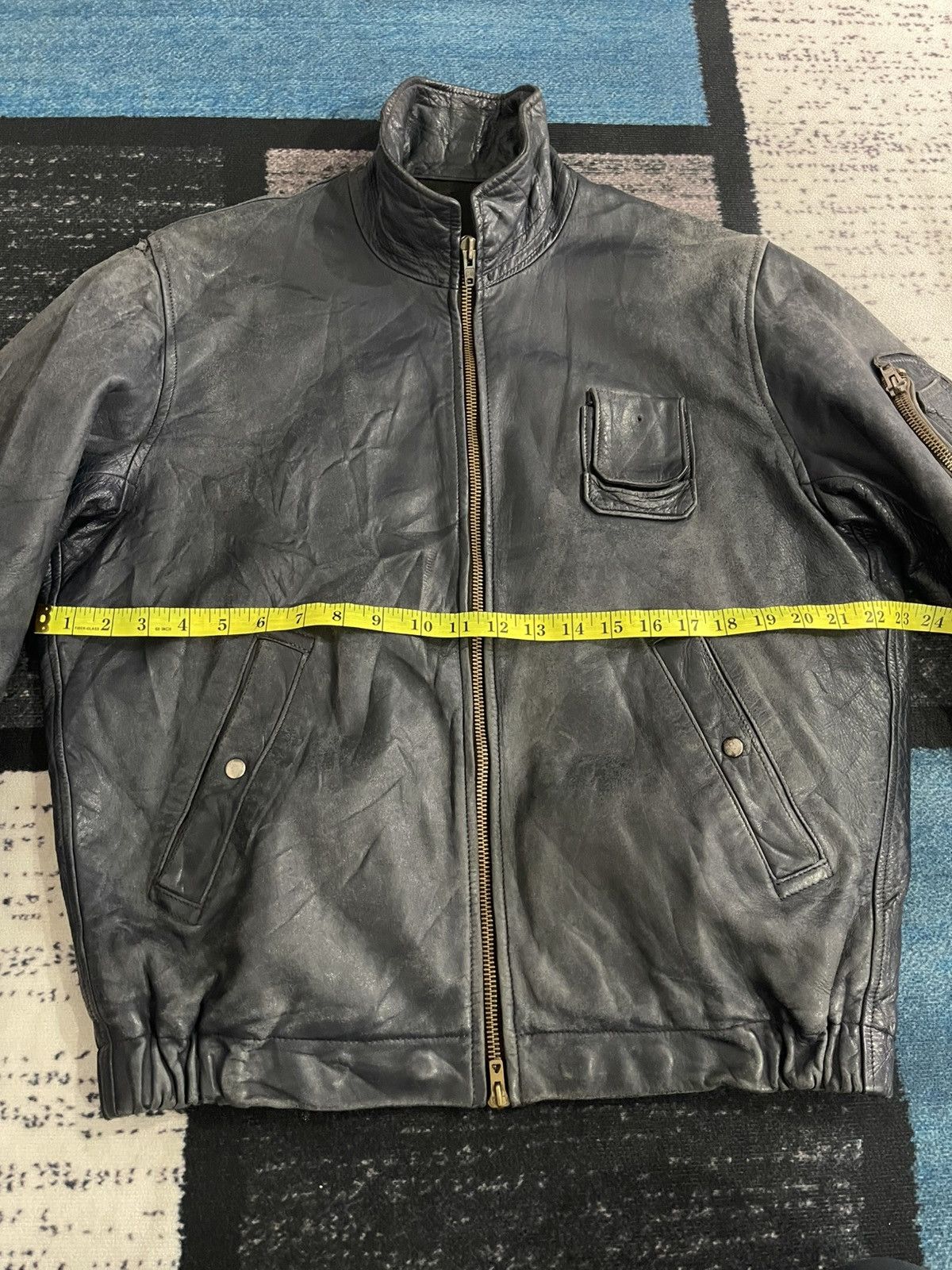 Vintage Vintage 1960’s French Air Force Faded Leather Jacket Size US L / EU 52-54 / 3 - 19 Thumbnail