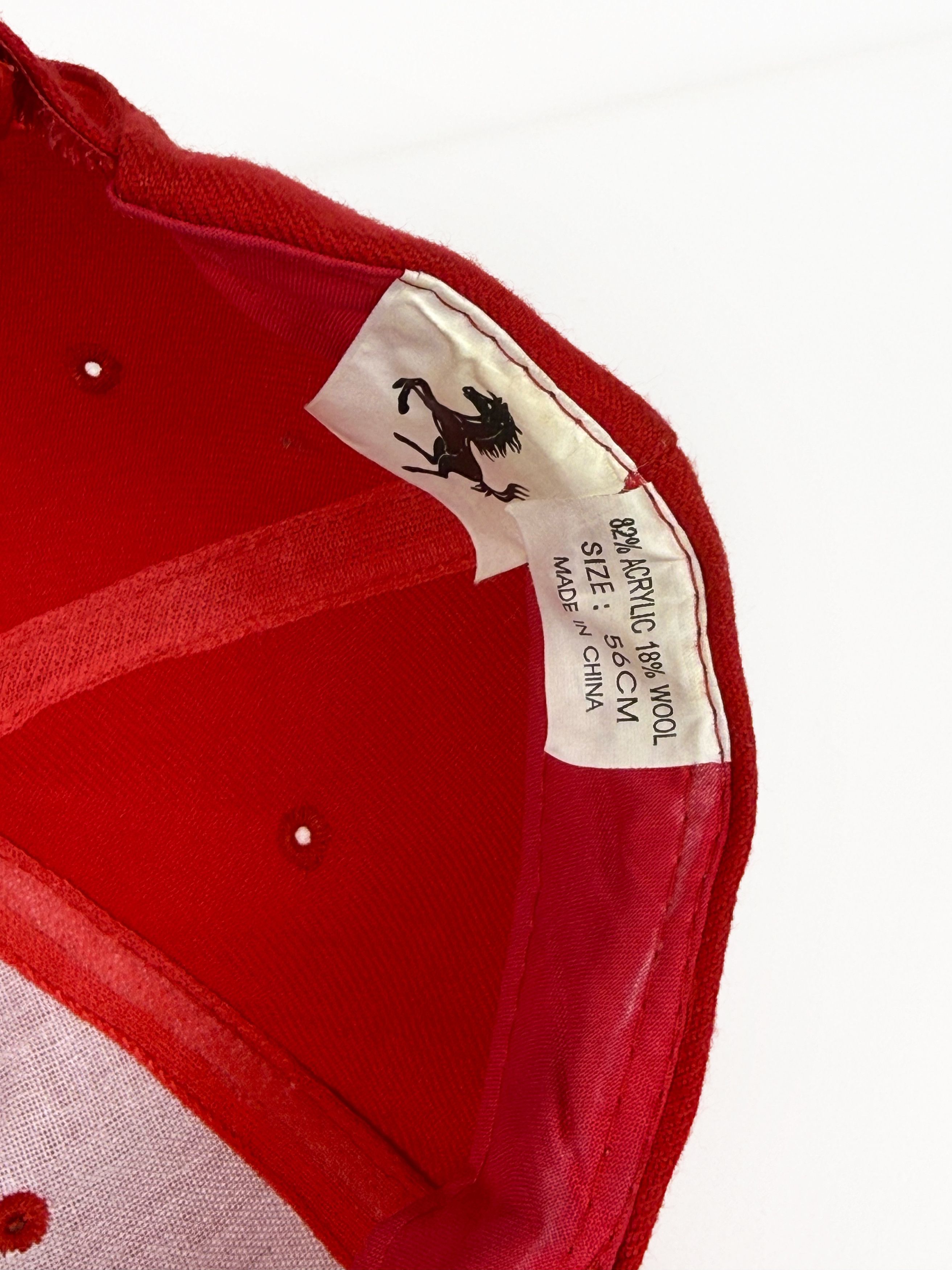 Ferrari Vintage 90's Ferrari Wool Cap Hat Red Logo Embroidered Size ONE SIZE - 6 Thumbnail