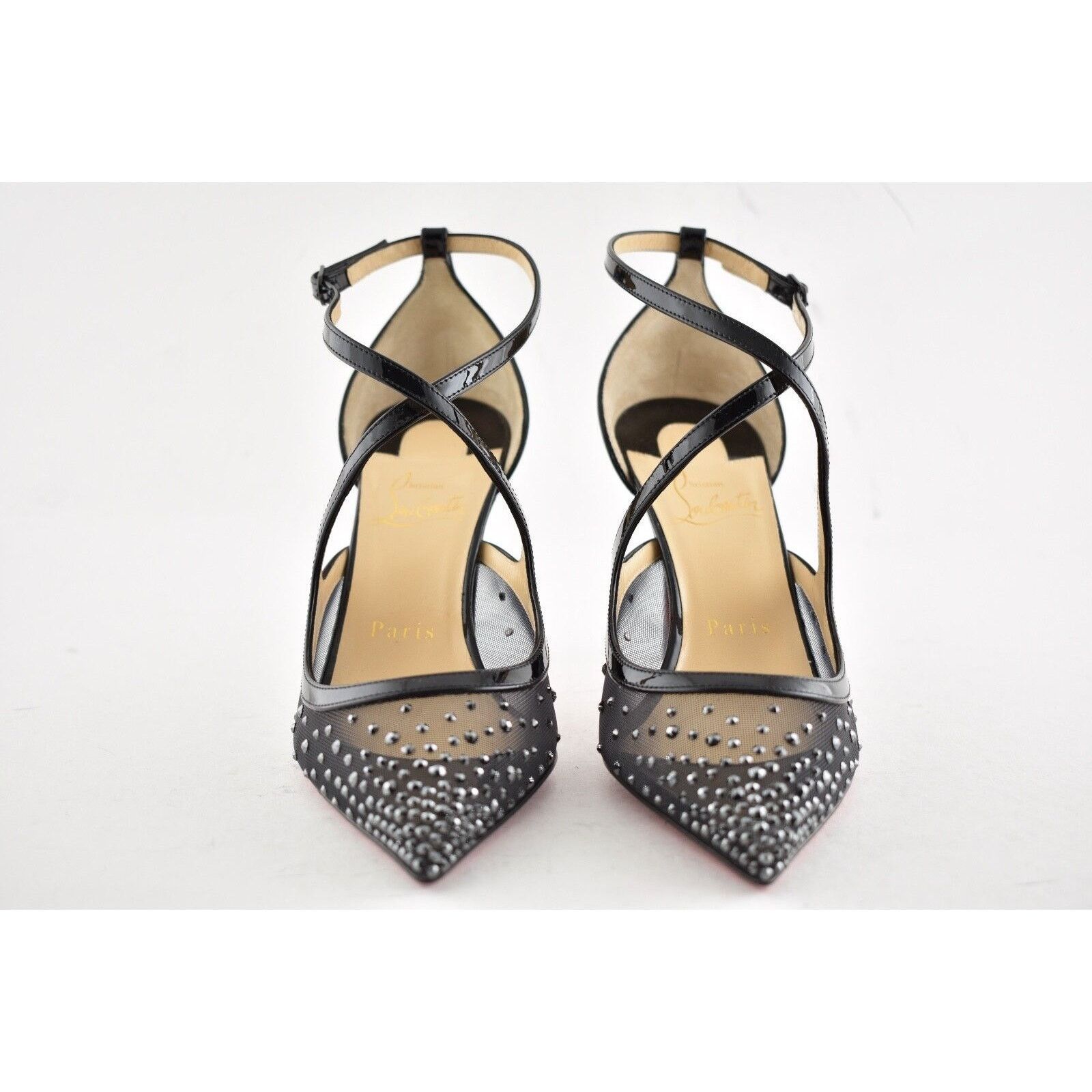 Christian Louboutin Christian Louboutin Twistissima Strass 85 Black Patent Size US 6.5 / IT 36.5 - 5 Thumbnail