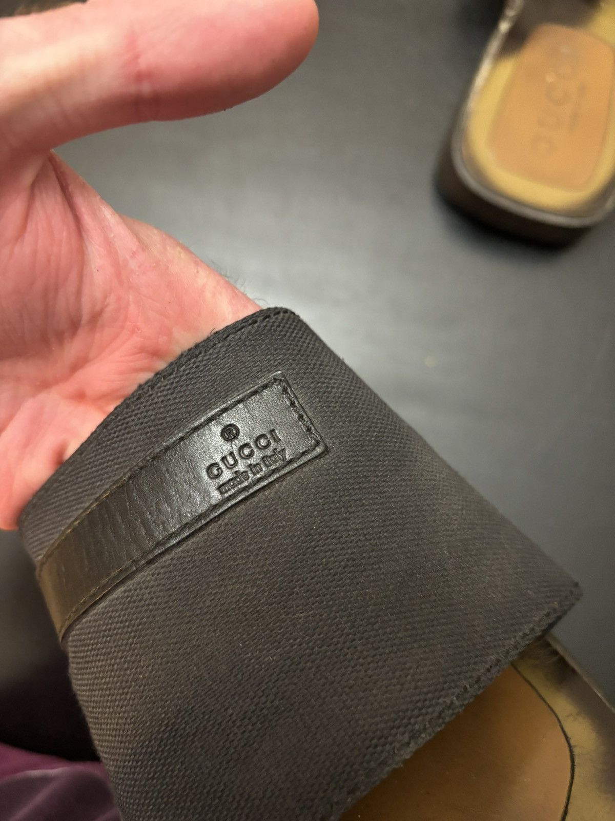 Gucci Gucci Canvas Leather Elastic Strap Slides Brown Size US 8 / EU 41 - 8 Thumbnail