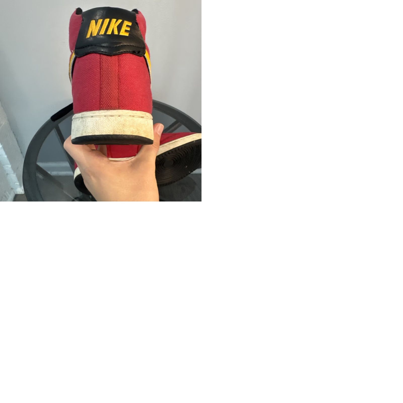 Nike VINTAGE Nike Vandal Hi Canvas Varsity Red & Yellow Athletic Sneaker 308852-671 Rare 2004 Men’s 9 Size US 9 / EU 42 - 11 Thumbnail