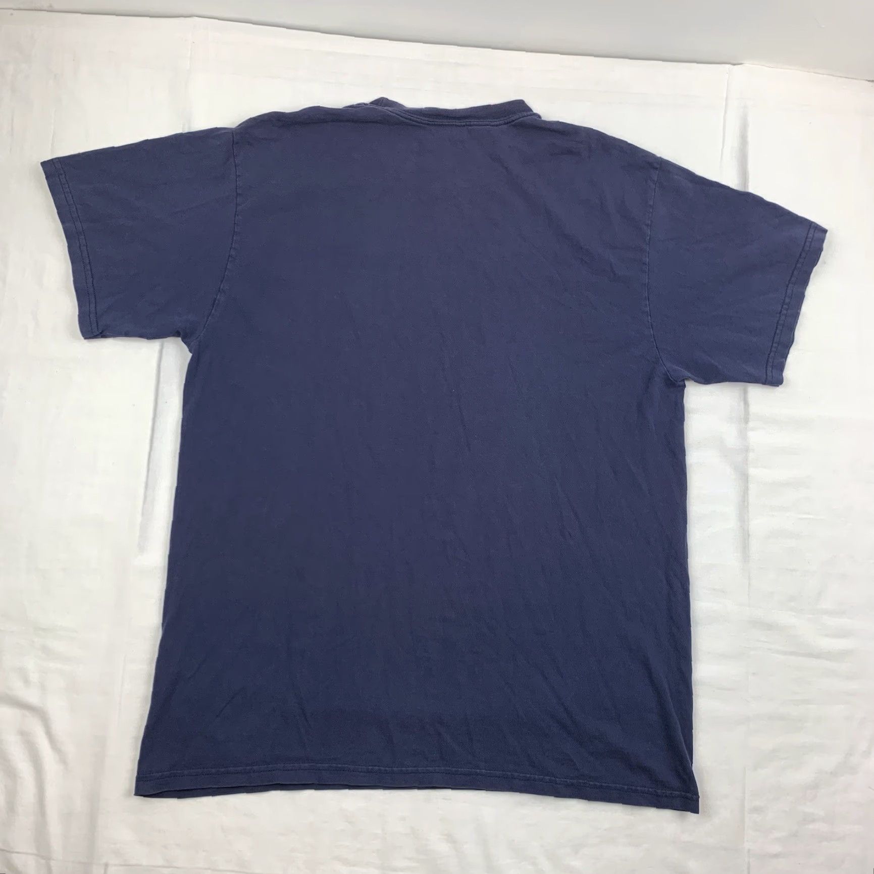 Nike VINTAGE Nike T-Shirt Men Large Blue Just Do It Spell Out Silver Tag 90s Y2K Sports Size US L / EU 52-54 / 3 - 8 Thumbnail