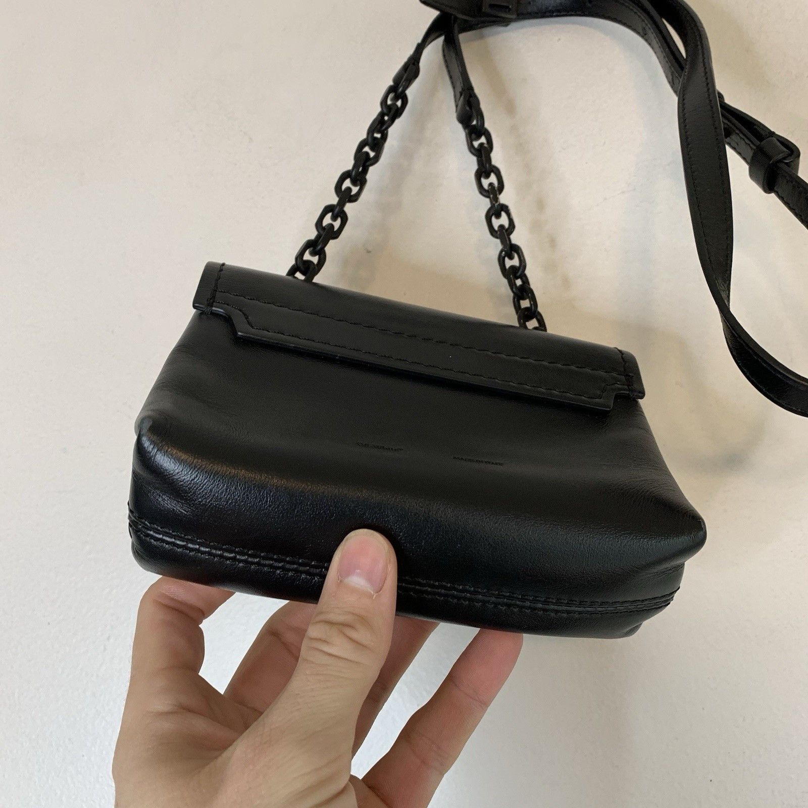 Off-White Off White Diag Soft Binder Clip Leather Side Bag Black Size ONE SIZE - 5 Thumbnail
