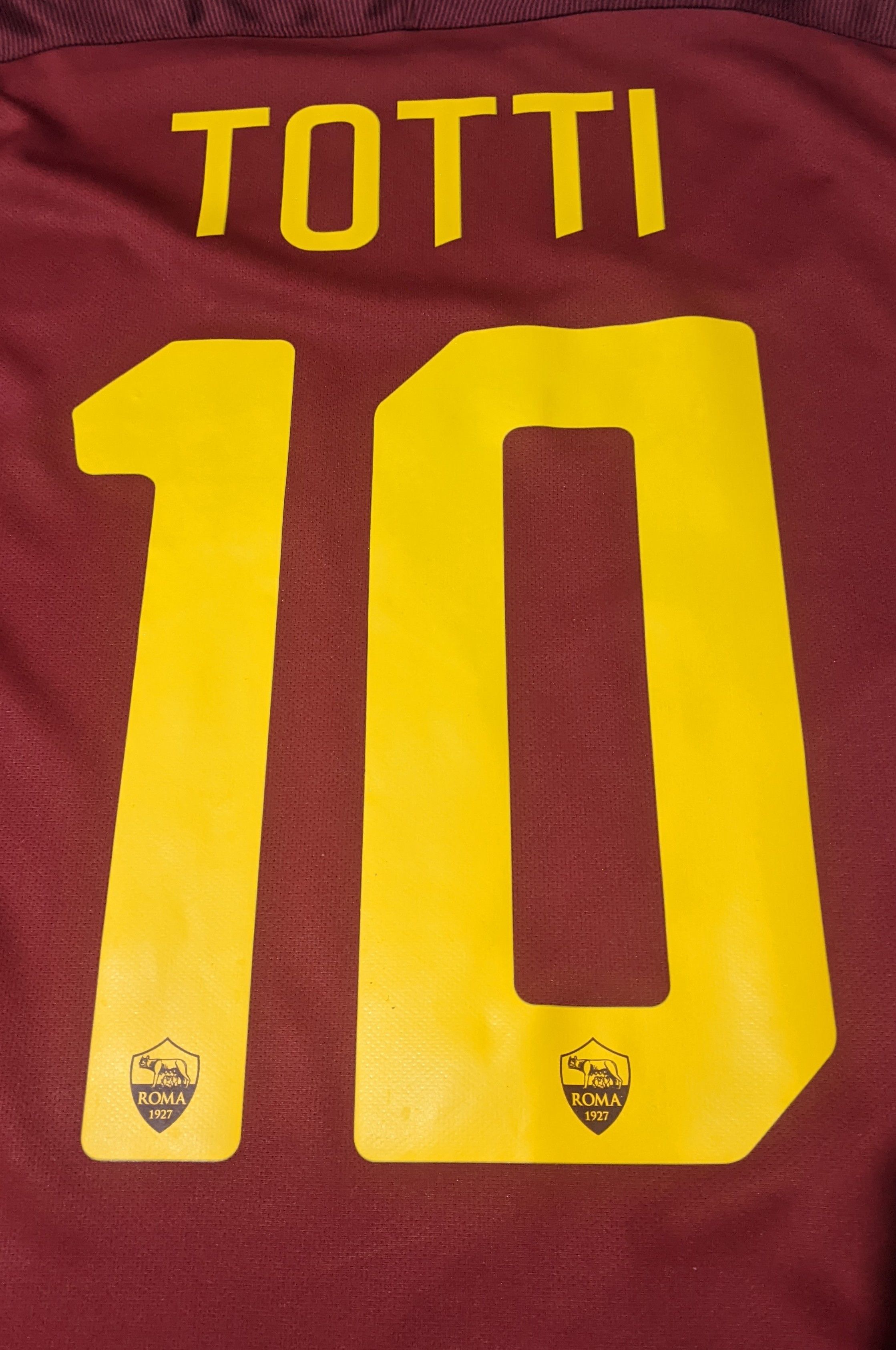 Nike AS Roma Last Match Totti 2017 Home Jersey Size US XL / EU 56 / 4 - 3 Thumbnail