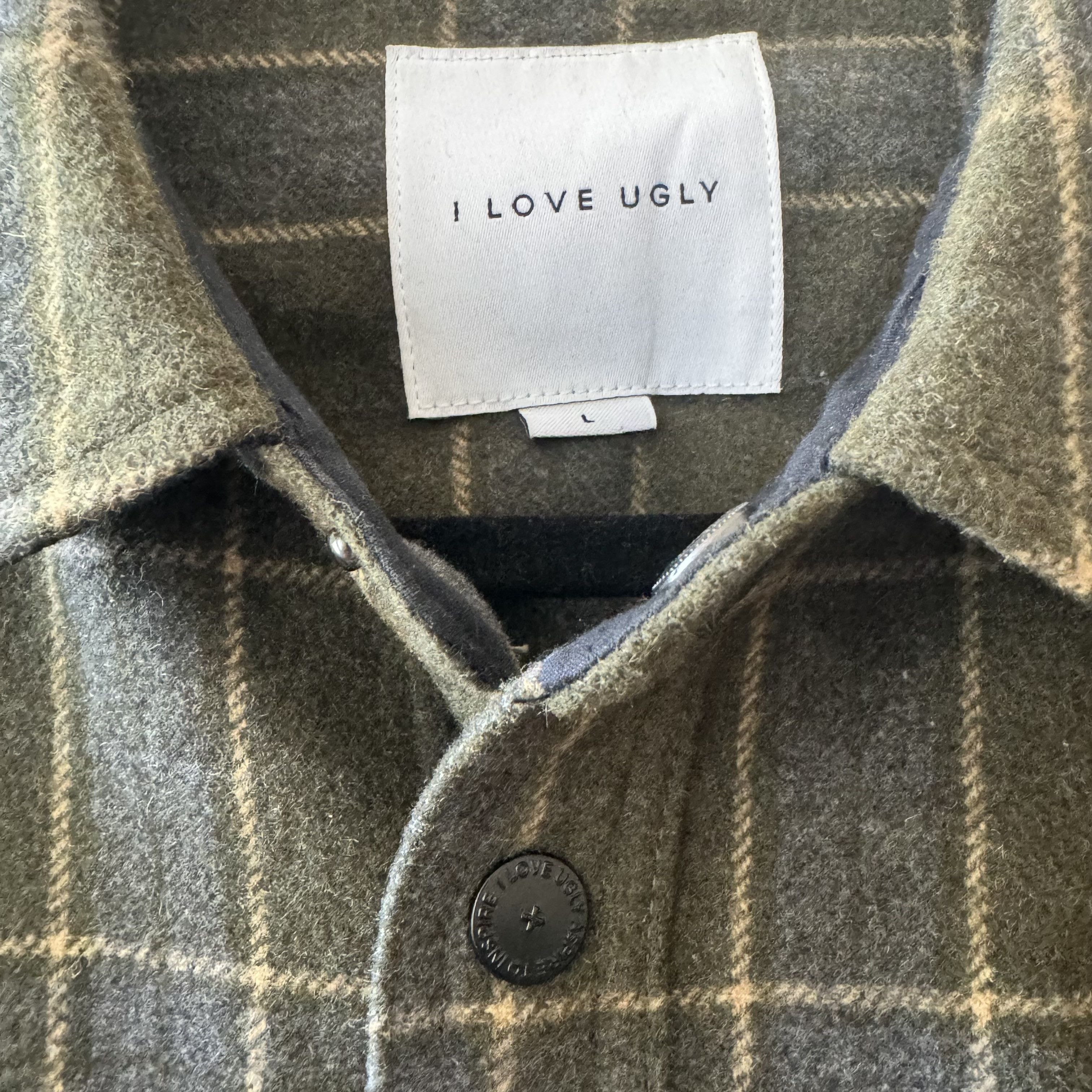 I Love Ugly Plaif Flannel Heavy Shirt Shacket Size US L / EU 52-54 / 3 - 2 Thumbnail