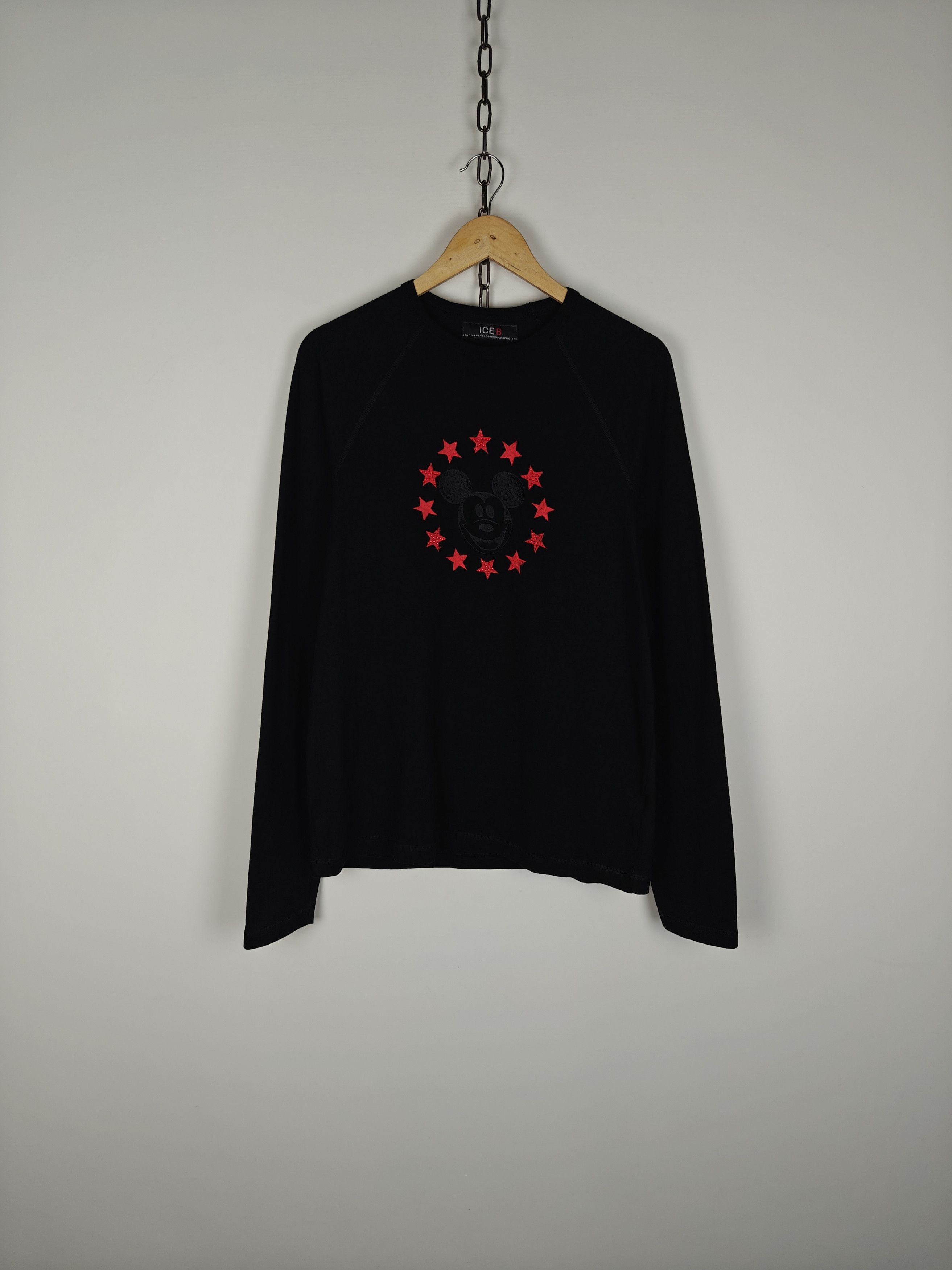 Iceberg Iceberg VTG Longsleeve Crewneck Pullover Mickey Mouse Black Size US L / EU 52-54 / 3 - 1 Thumbnail