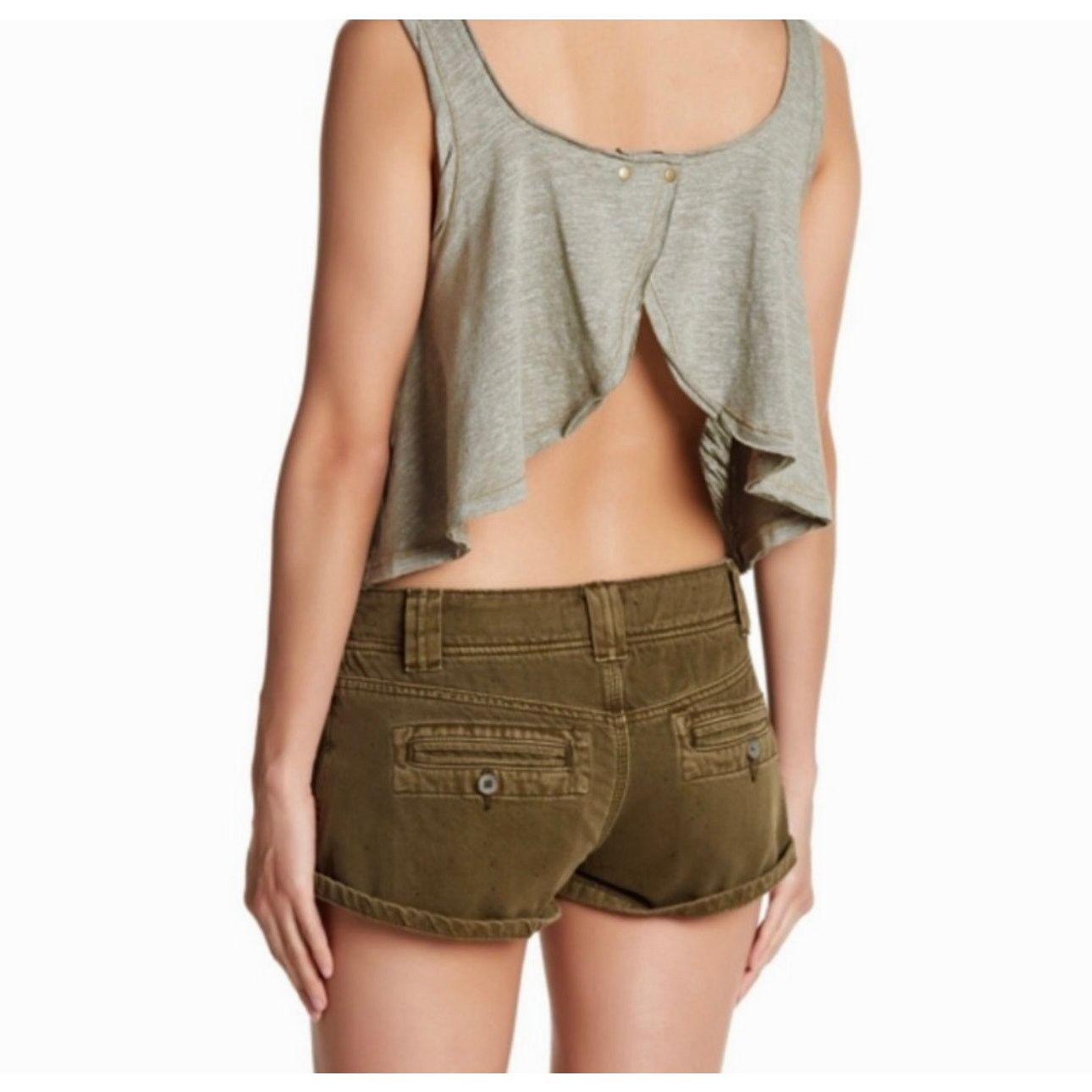 Free People Free People Stevie Split Back Tank Gray XS Size XS / US 0-2 / IT 36-38 - 6 Thumbnail