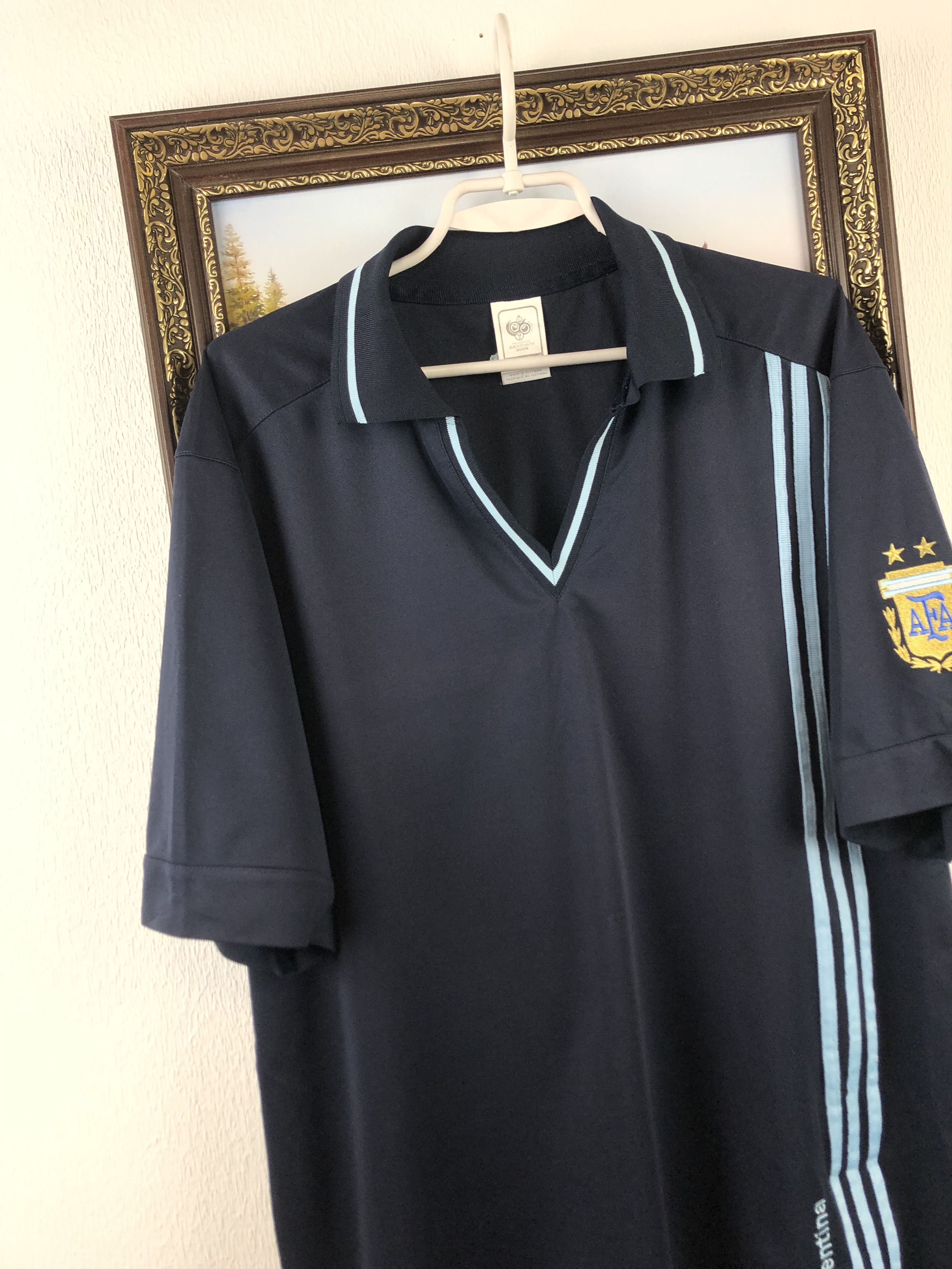 Adidas Vintage Argentina Football Shirt Soccer Jersey Messi Rare Size US XXL / EU 58 / 5 - 3 Thumbnail