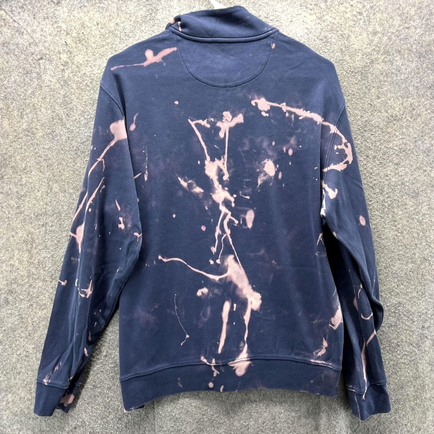 Vineyard Vines Vineyard Vines Sweatshirt Quarter Zip Mens M Navy Bleach Dye Pullover Size US M / EU 48-50 / 2 - 2 Thumbnail