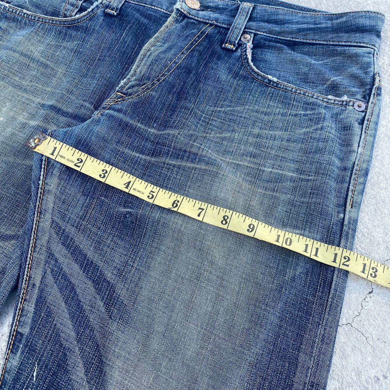 If Six Was Nine Vintage Edwin 503 Blue Trip Egdeline Distressed Denim Size US 36 / EU 52 - 5 Thumbnail