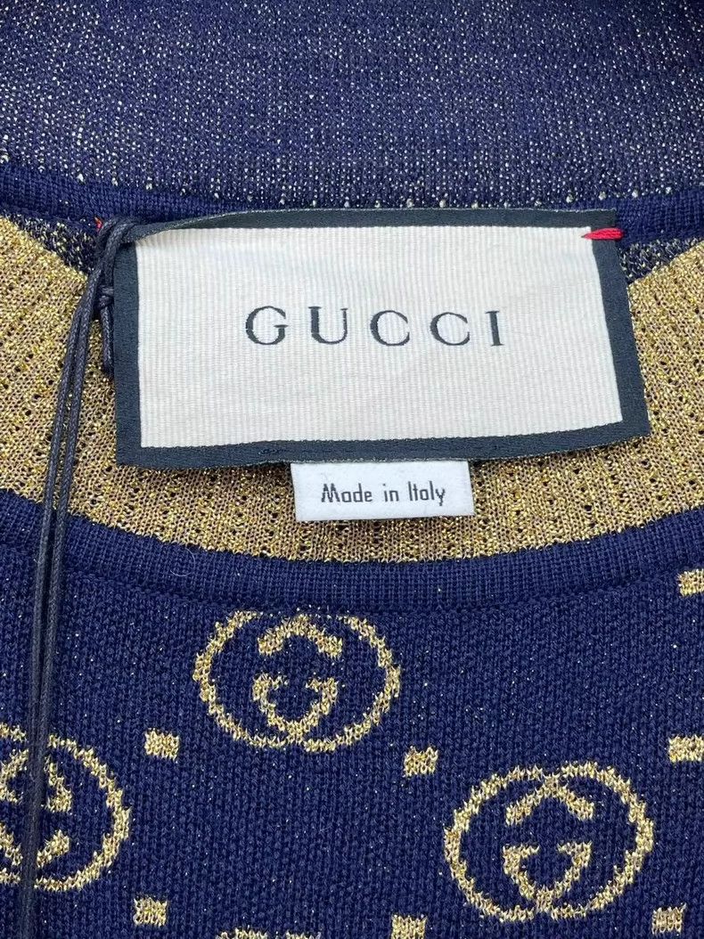 Gucci Gucci Cashmere blended knitted gold thread jacquad stitchin Size XXS / US 00 / IT 34 - 5 Thumbnail