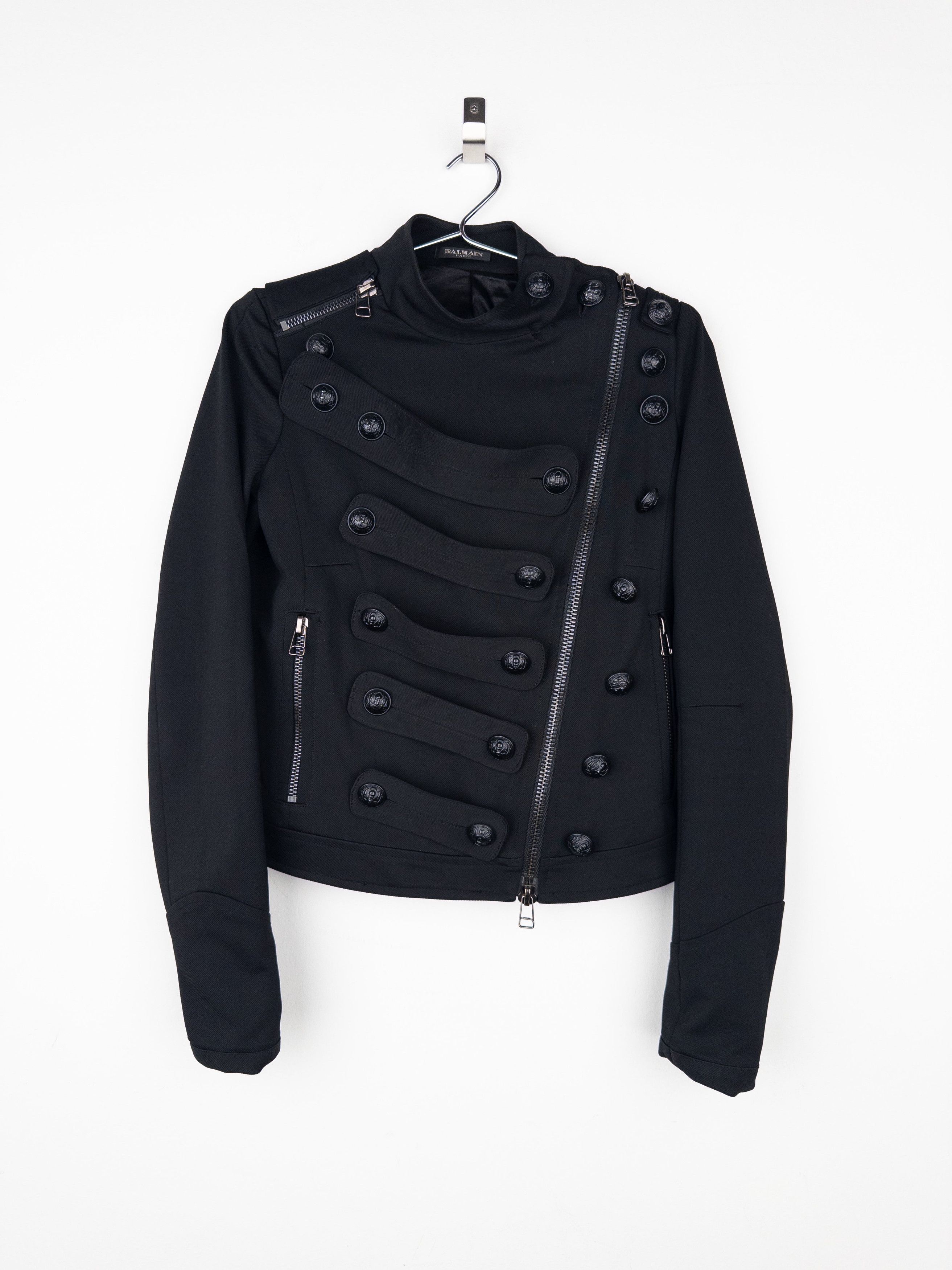 Balmain by Decarnin 2010s Napoleon Biker Jacket Size S / US 4 / IT 40 - 1 Thumbnail