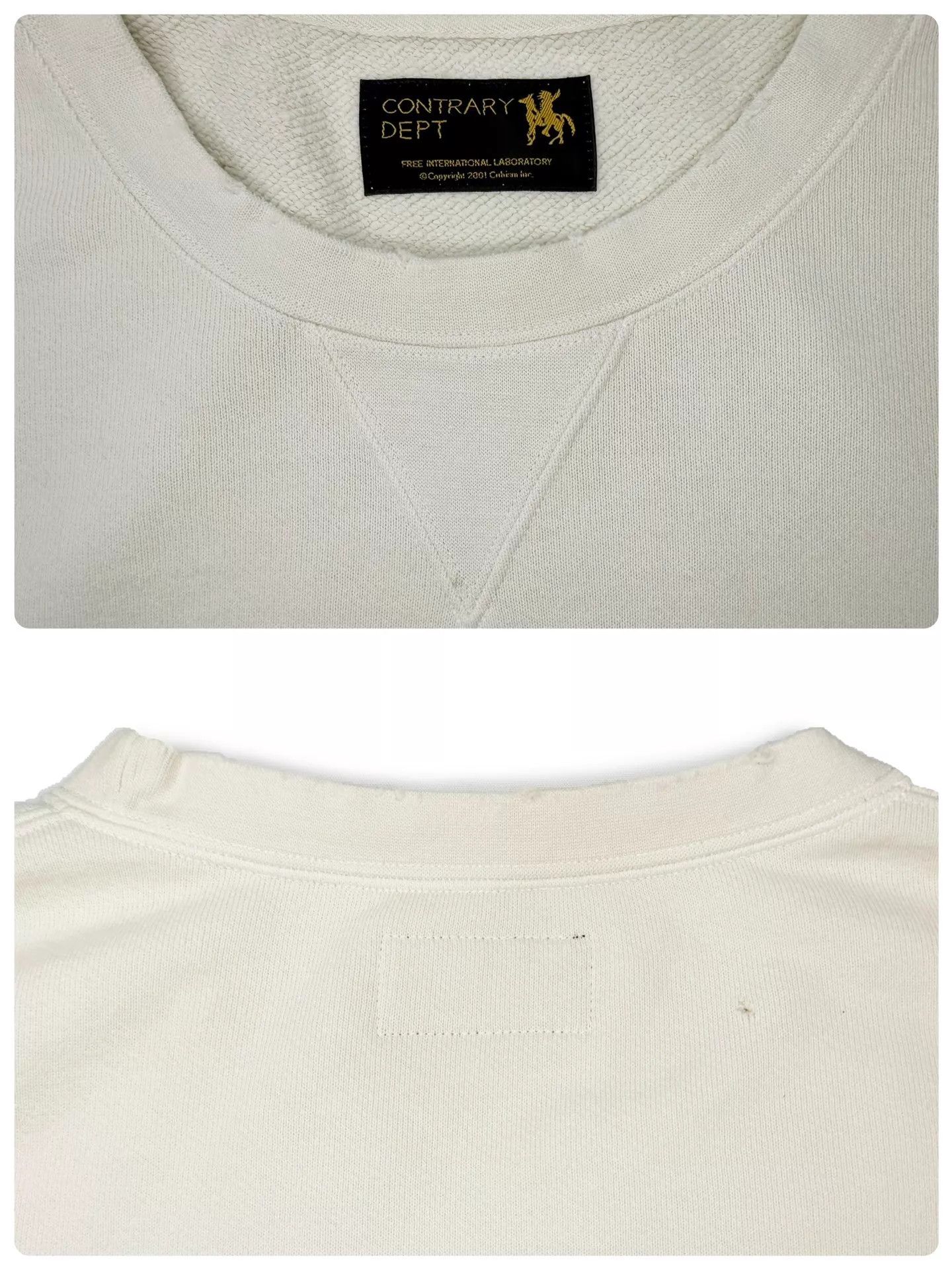 Visvim visvim 22aw c/d 3/4 sweat off-white jumbo sb distressed Size US L / EU 52-54 / 3 - 3 Thumbnail