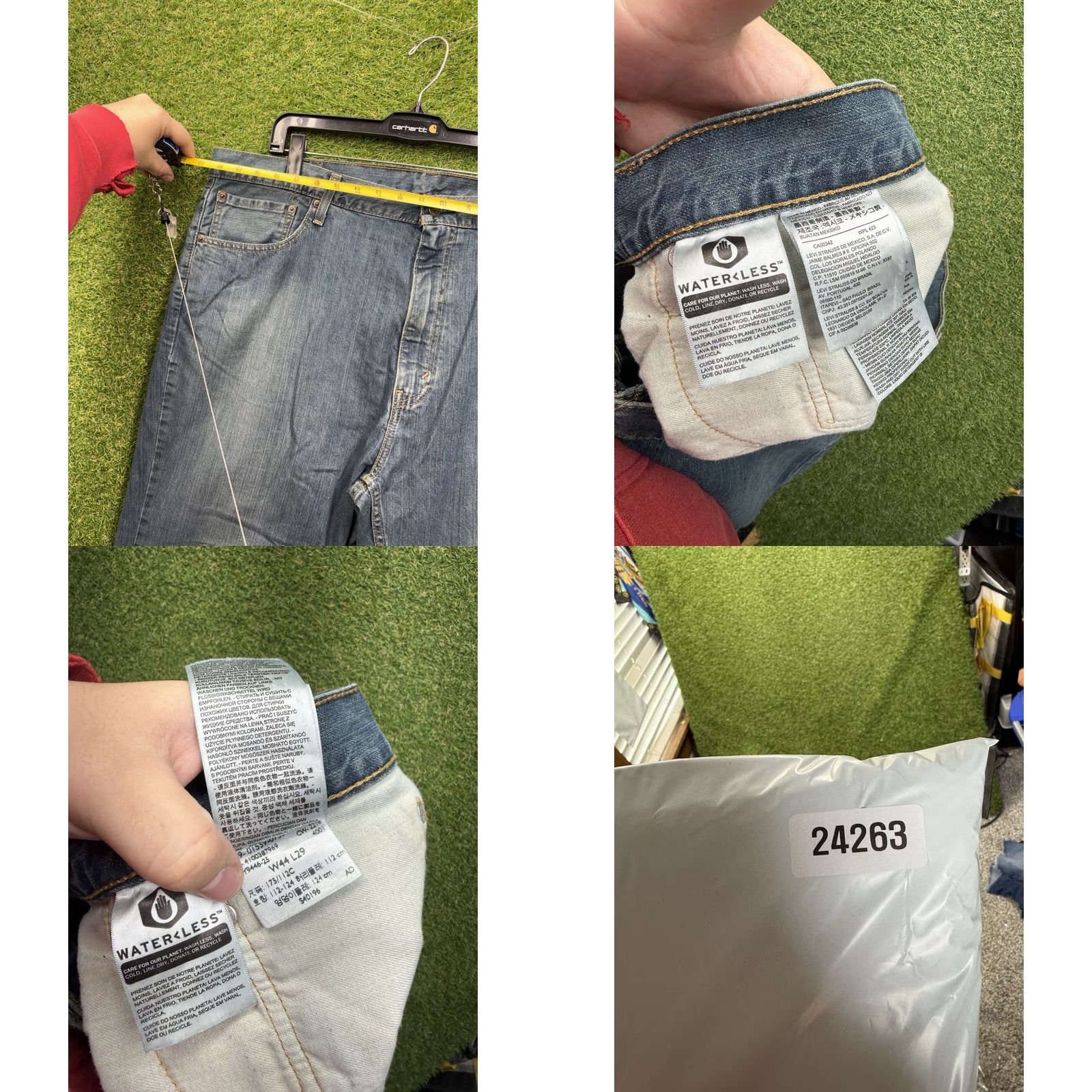 Levi's Levi's 559 Jeans Mens 44x29 Blue Relaxed Straight Baggy Grunge Denim Jeans Mens 44 Blue Levi's 559 Grunge Straight 5-Pocket Denim Baggy) Size US 44 / EU 60 - 8 Thumbnail