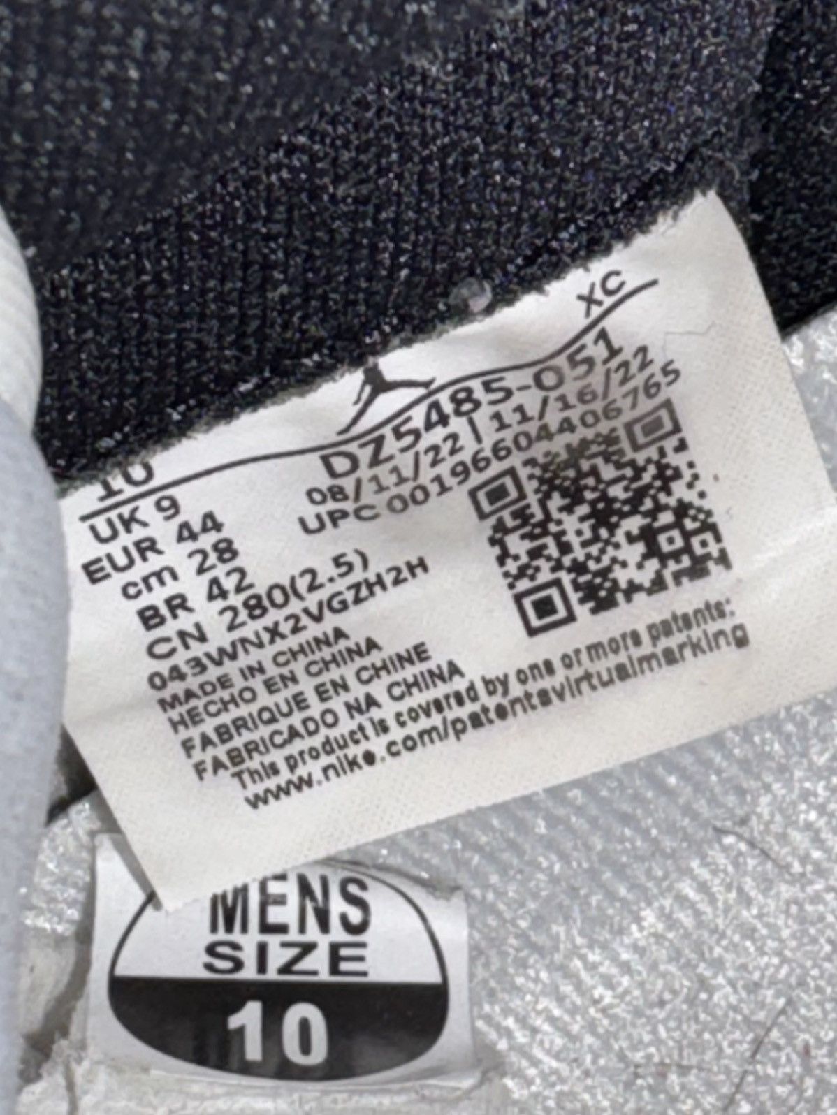 Jordan Brand Jordan 1 Washed Black Size US 10 / EU 43 - 7 Thumbnail